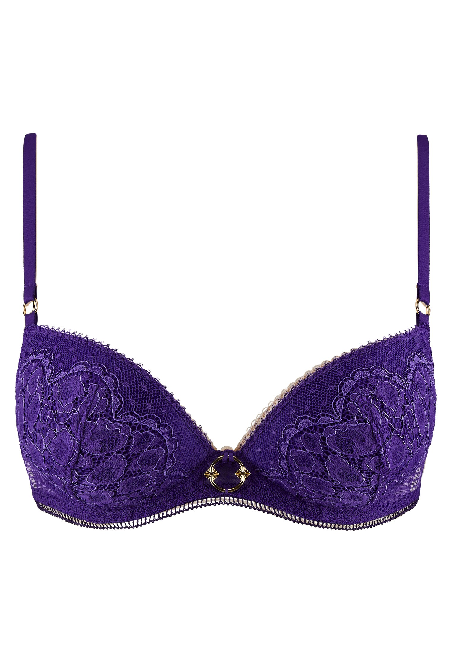 Amour Précieux Diamant black  push-up shell bra AUBADE Purple