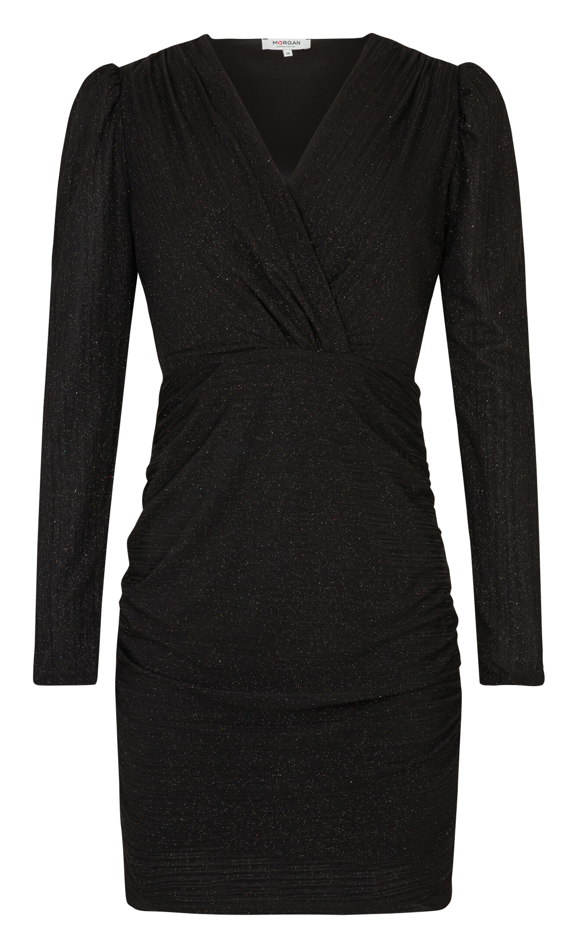 Robe courte cintrée cache-coeur MORGAN Noir