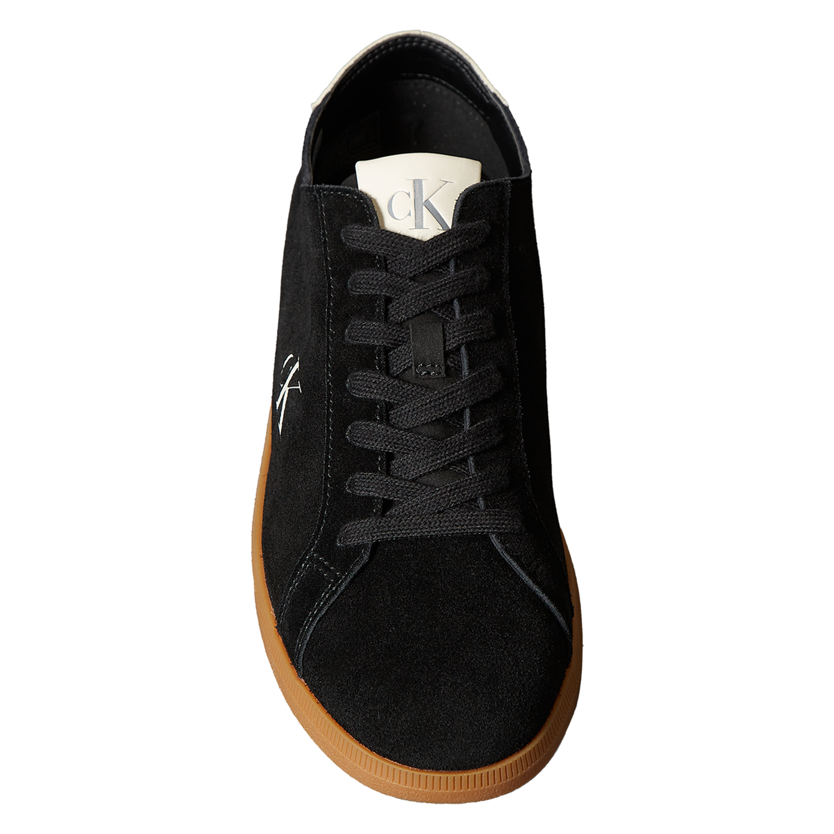 Low-top leather sneakers with logo CALVIN KLEIN Black