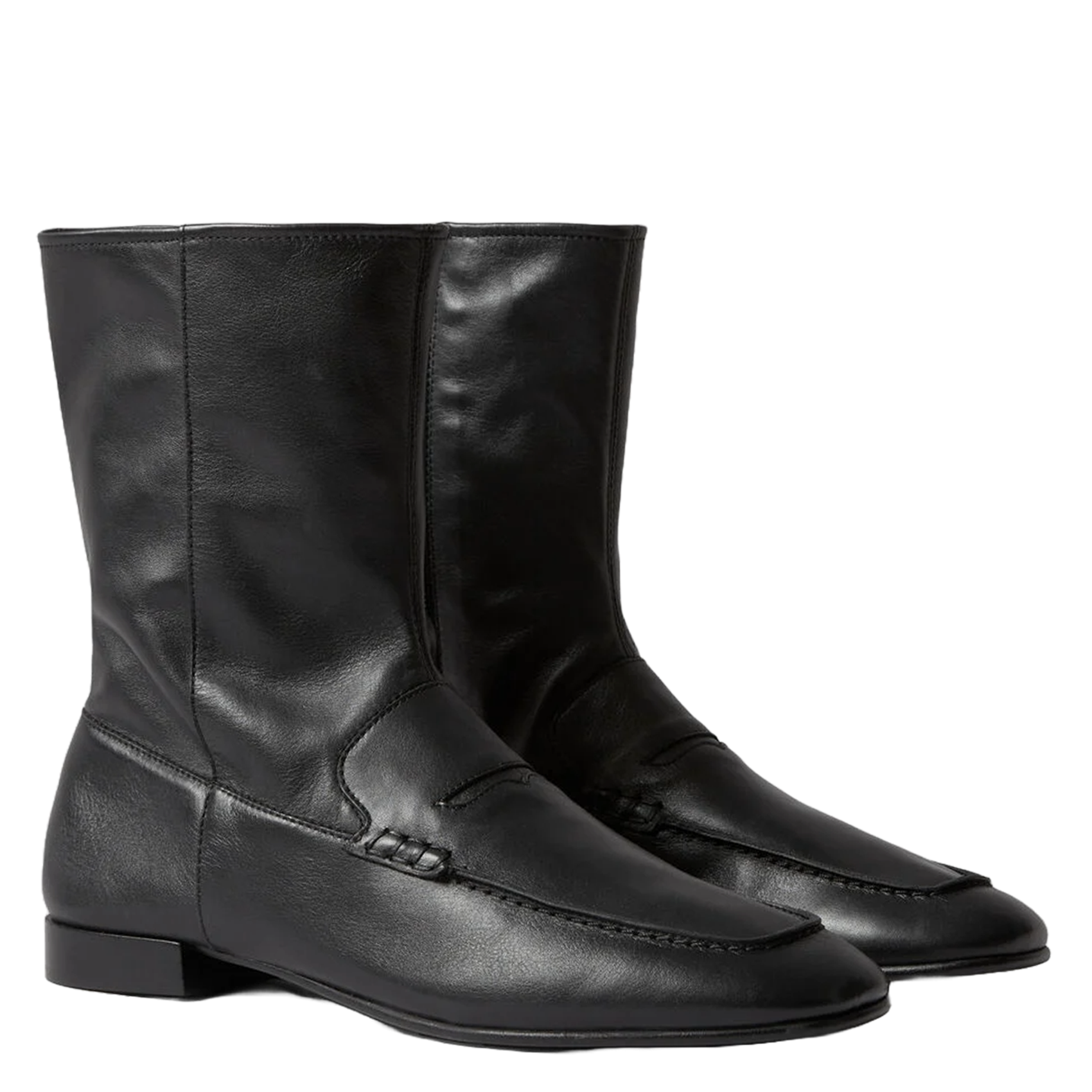 Bottines zippées en cuir CLAUDIE PIERLOT Noir