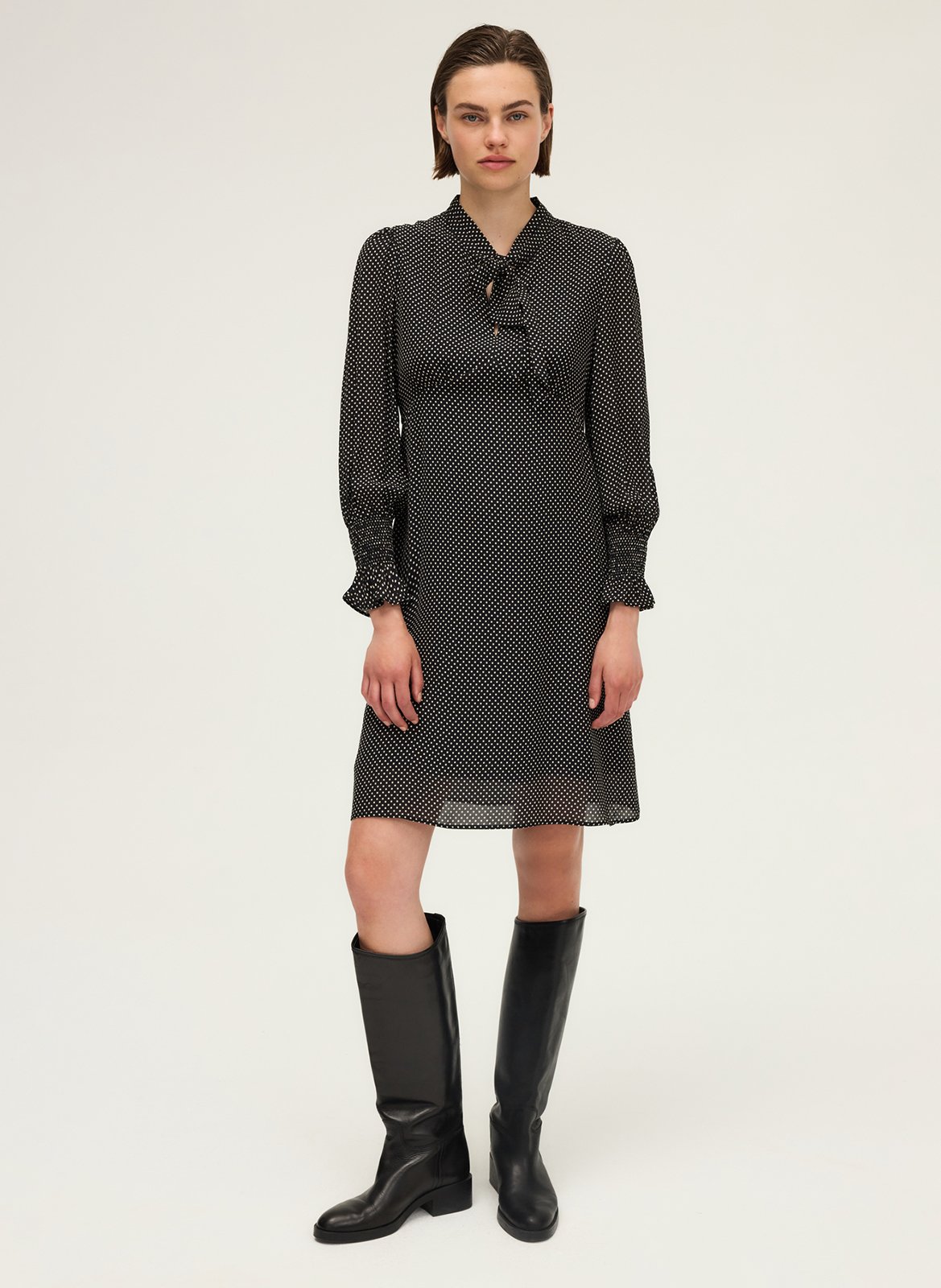 Robe courte imprimé PABLO Noir