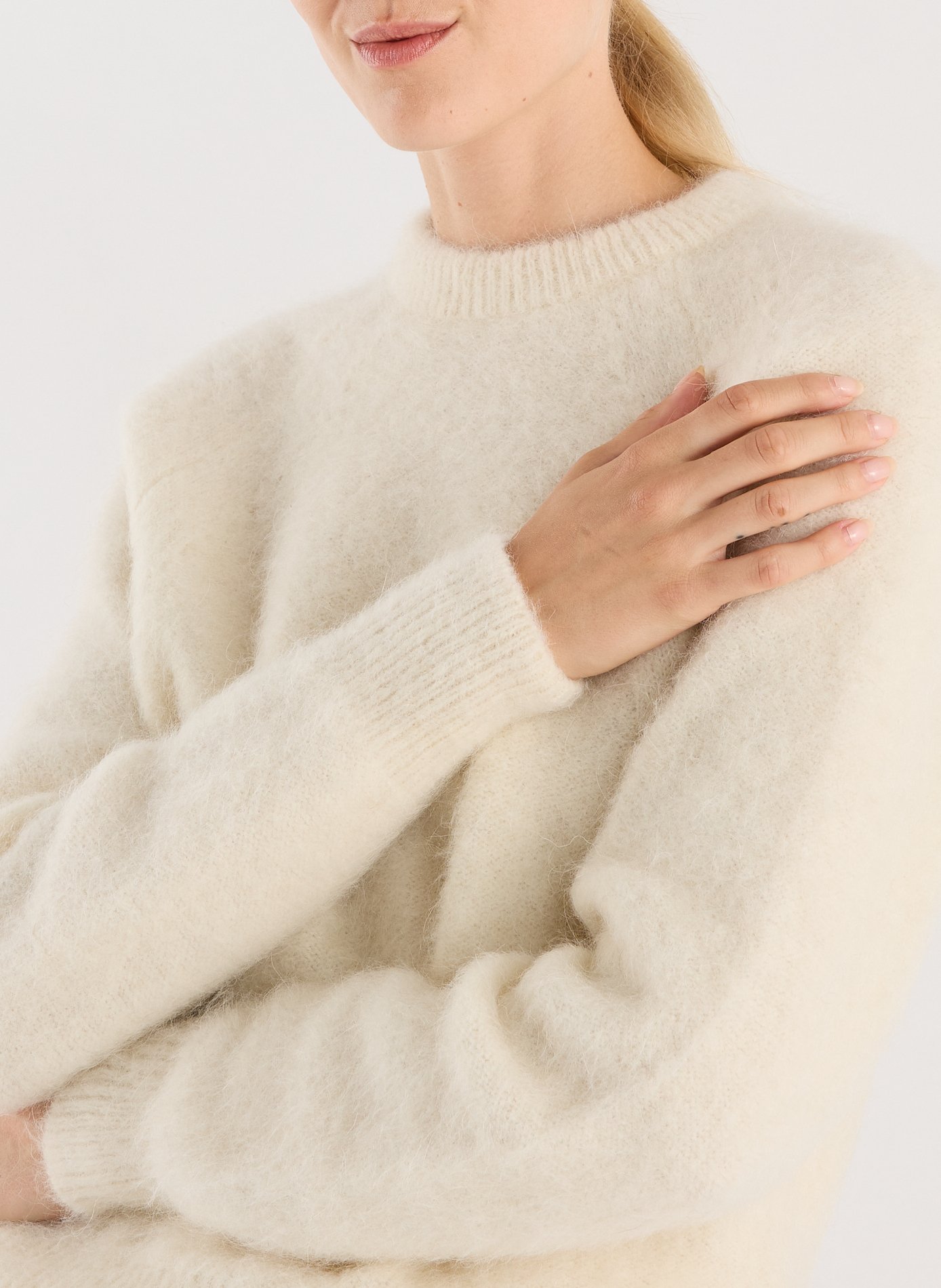High-neck sweater SAISON 1865 Beige