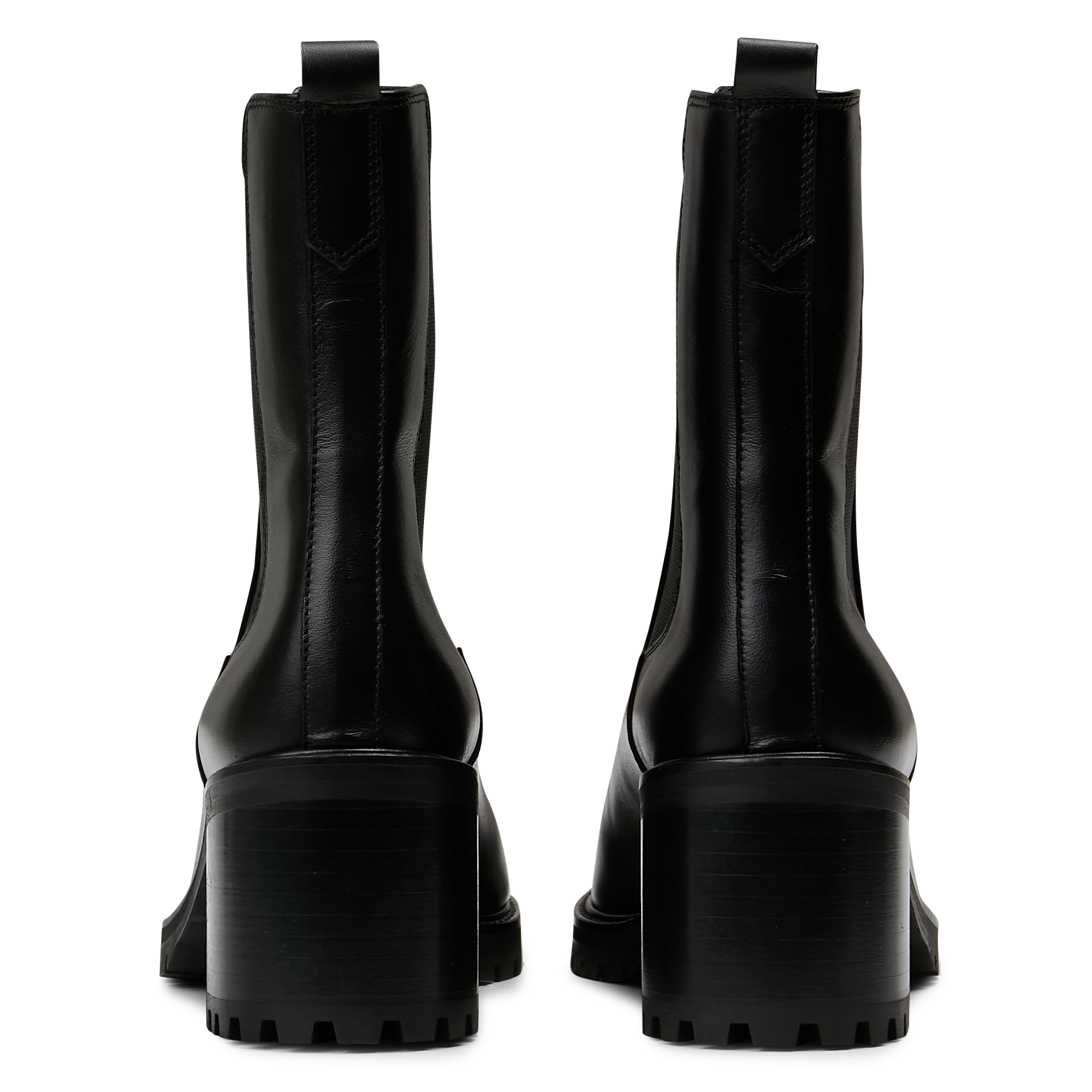 Bottines à talons en cuir RIVECOUR Noir