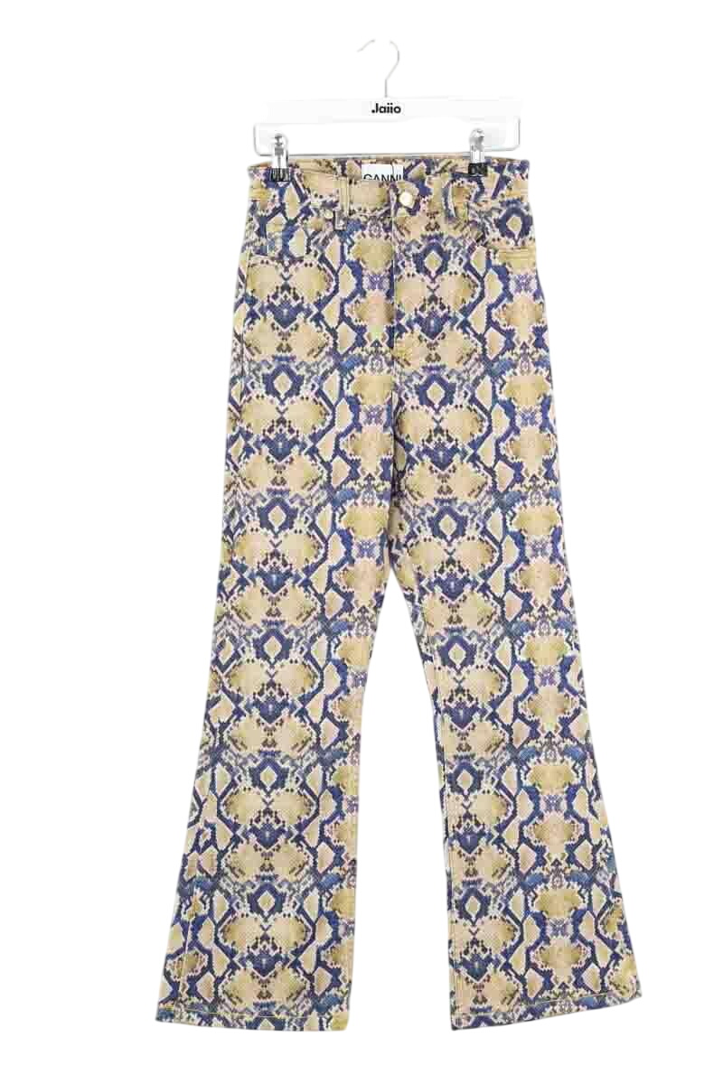 Boot-cut cotton jeans GANNI - Seconde Main Beige