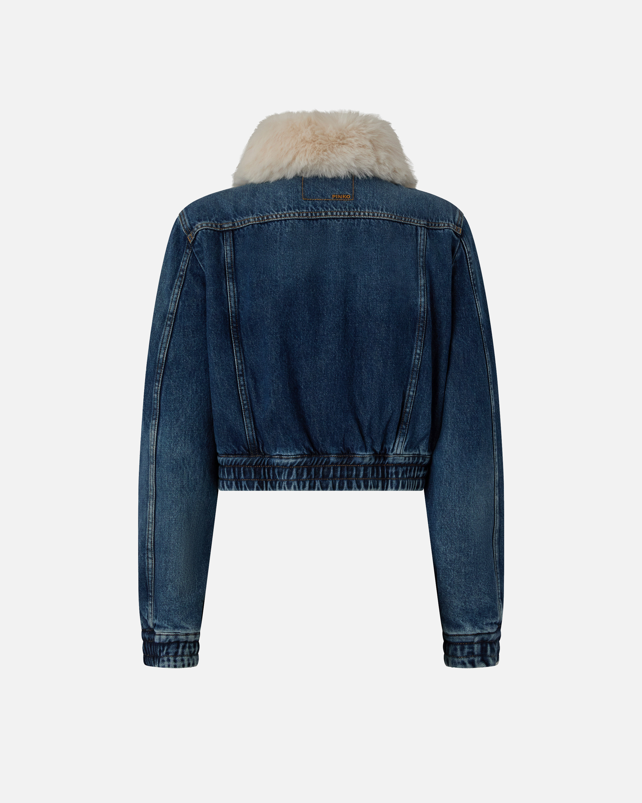 Soft-collar denim trucker jacket PINKO Blue