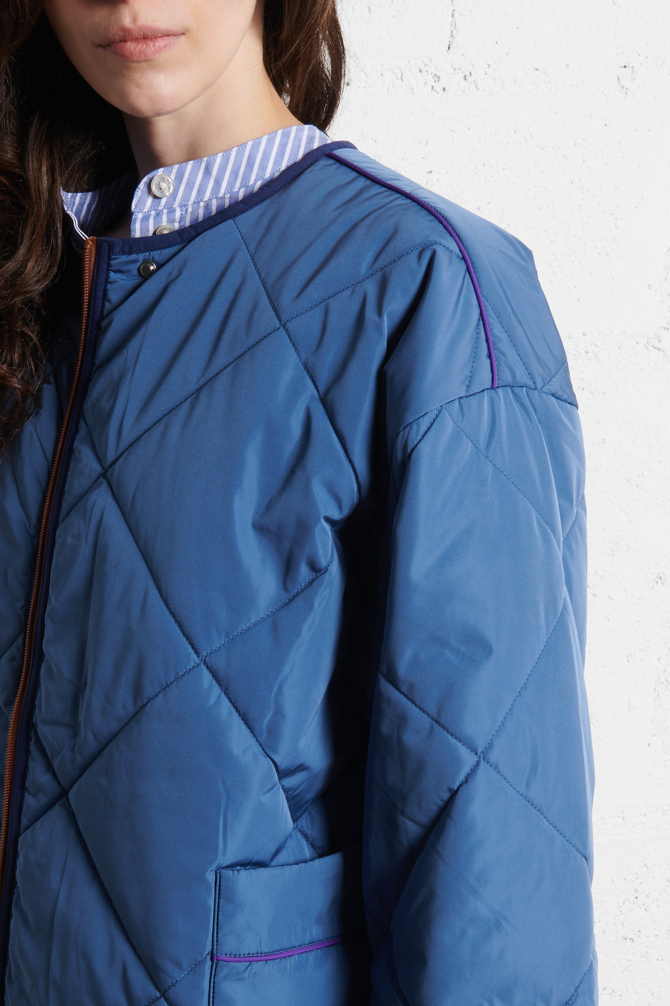 Oversize-Steppjacke AMERICAN VINTAGE Blau