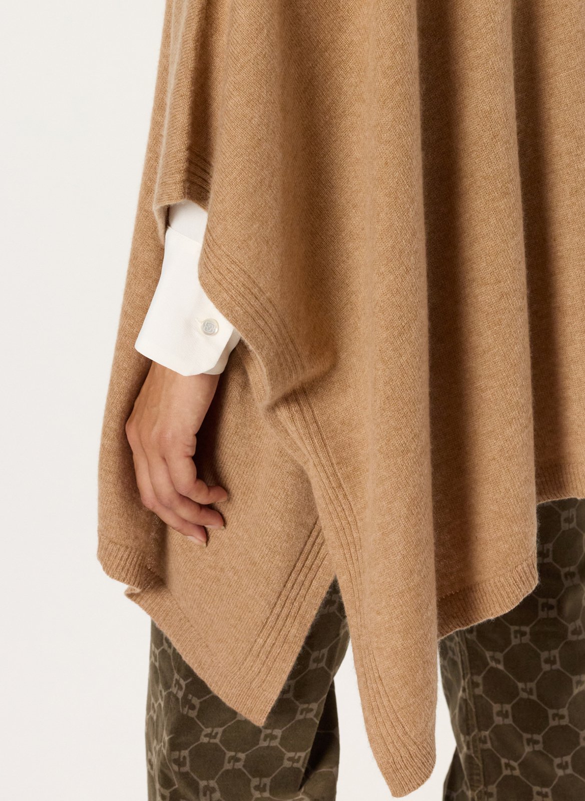 Loose-fit cashmere poncho GERARD DAREL Brown