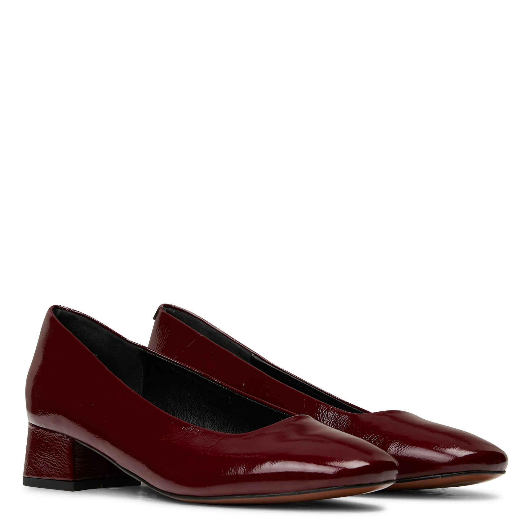 Ballerines à talons en cuir verni JB MARTIN Rouge