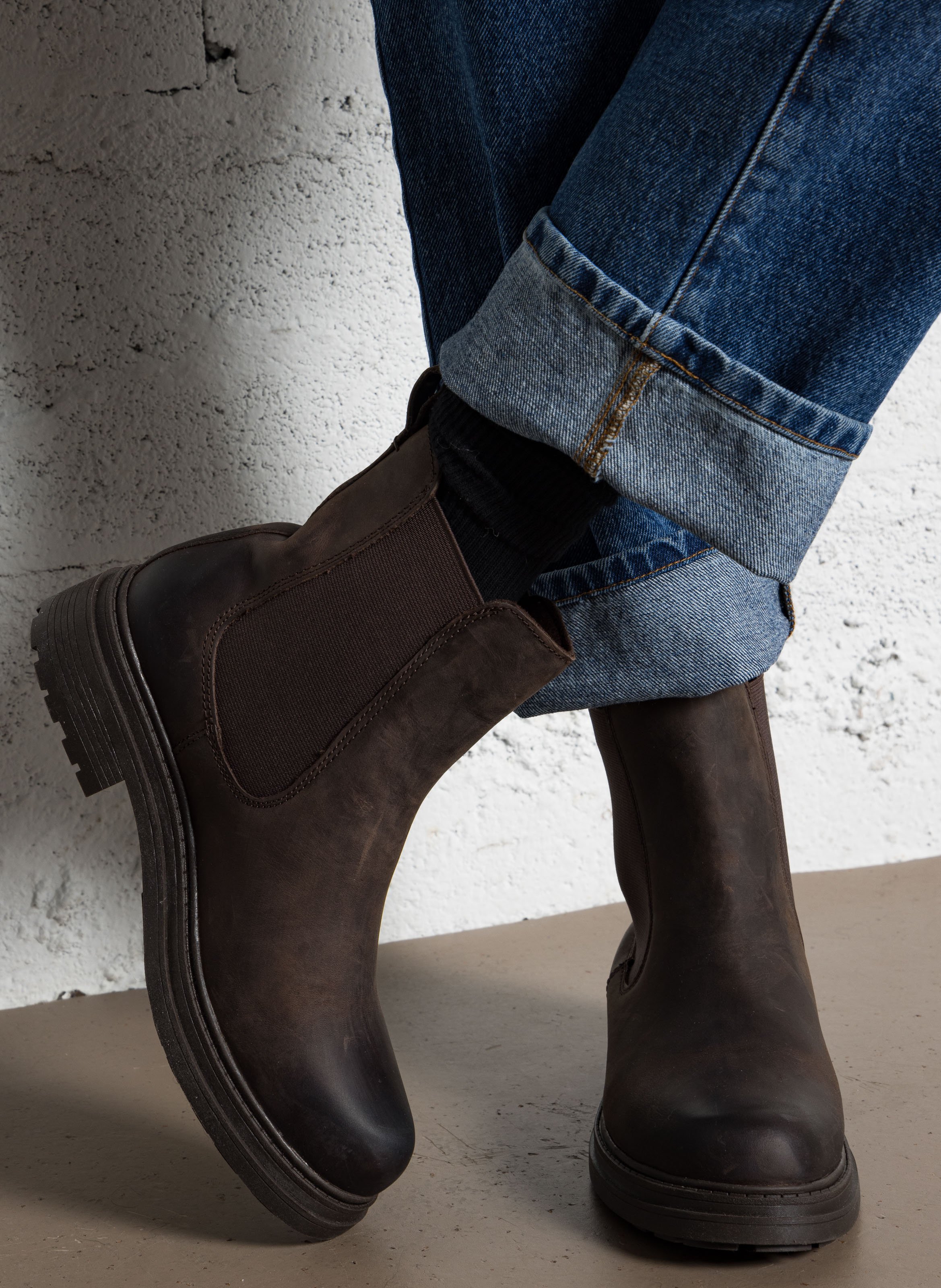 Bottines en cuir  CLARKS Marron