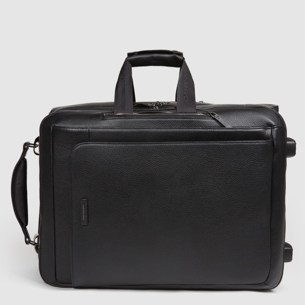 Carry-on suitcase with garment holder, padded compartment for computer and ipad® PIQUADRO Black