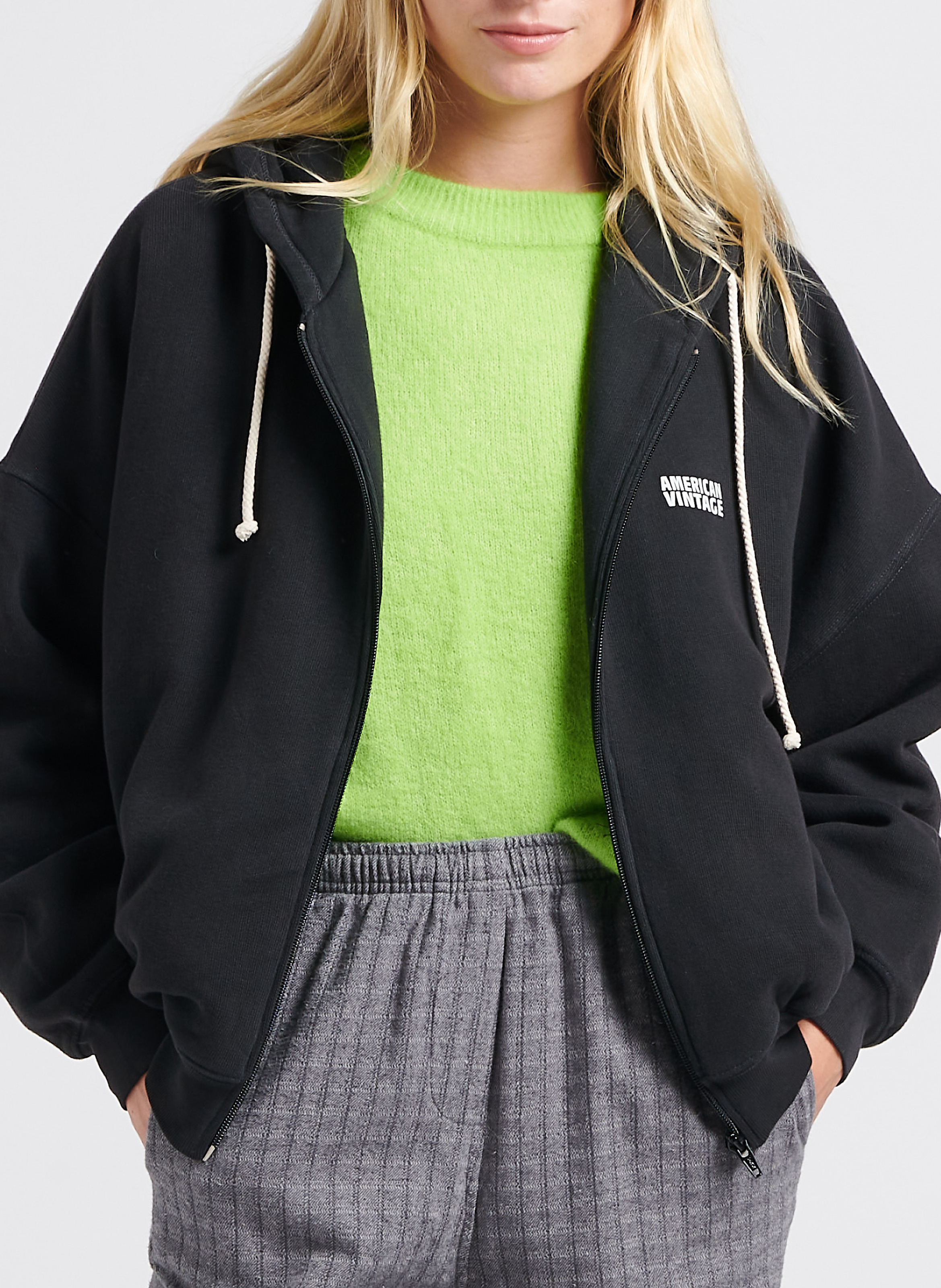 Rundhals-Sweatshirt aus Baumwoll-Mix AMERICAN VINTAGE