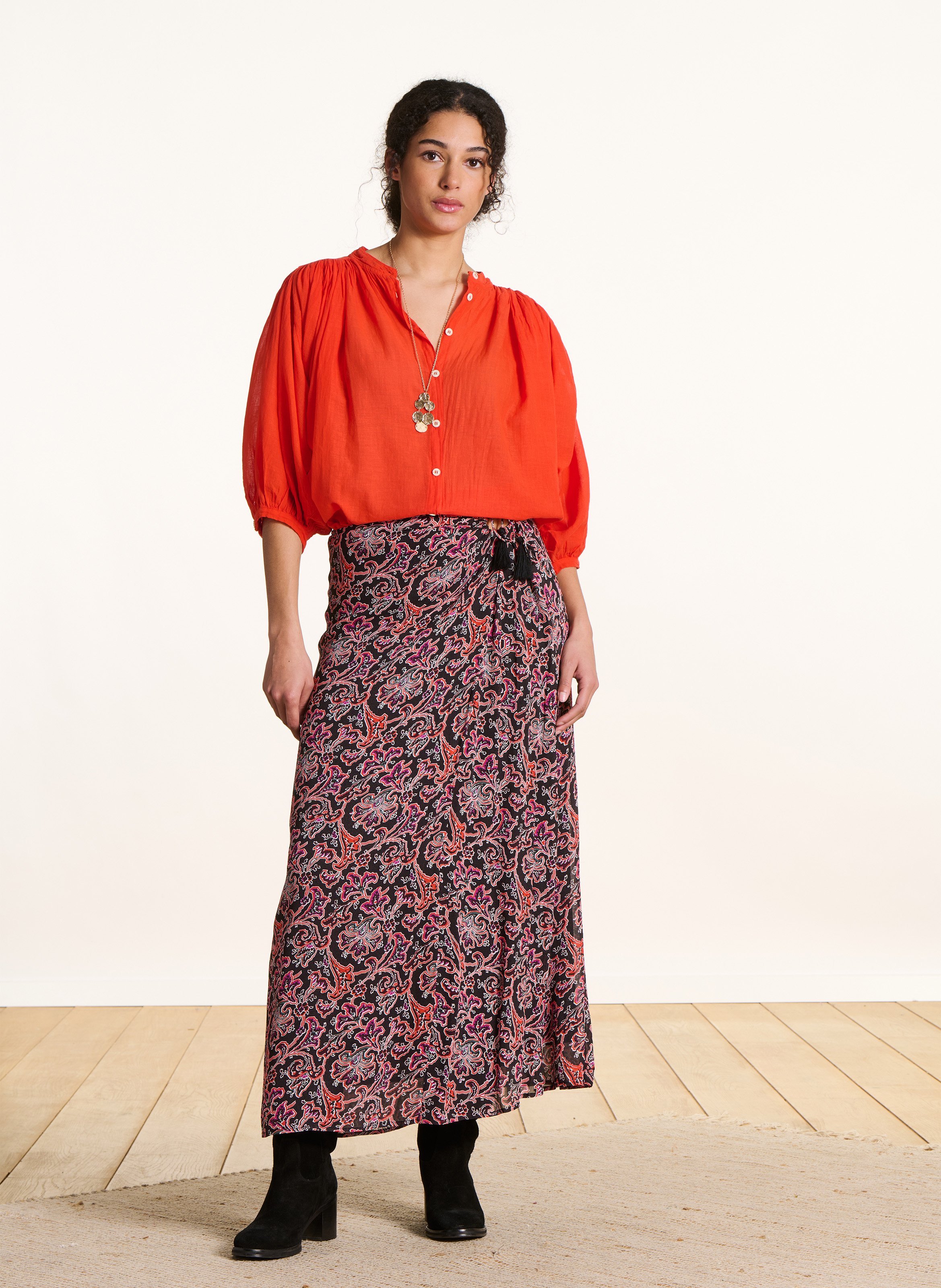 Capri plain oversized shirt LA FEE MARABOUTEE Pink