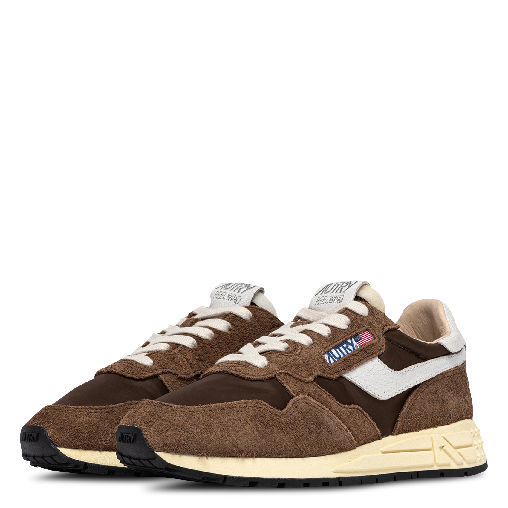 Baskets basses à lacets AUTRY Marron