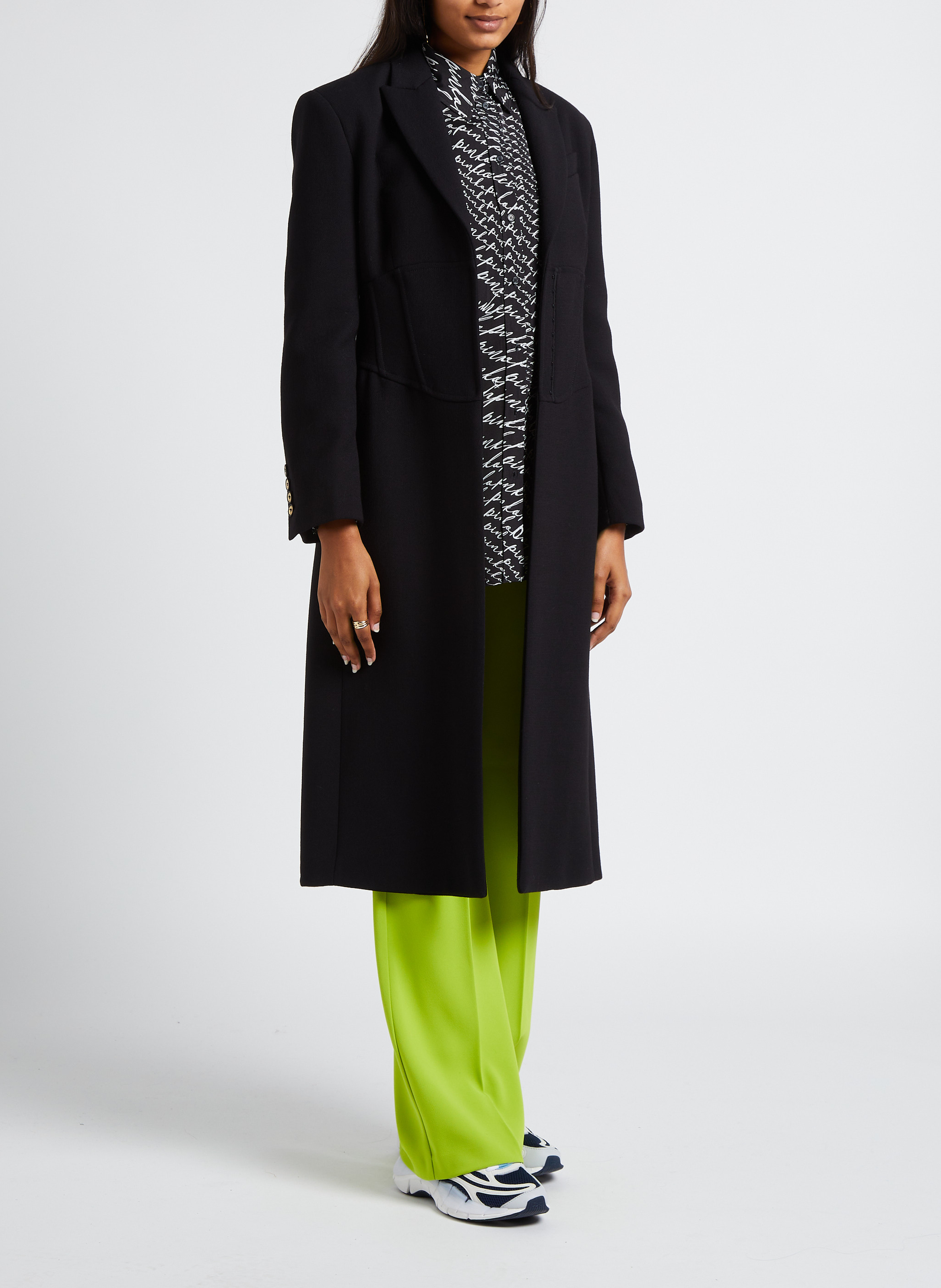 High-waisted flared pants PINKO Yellow