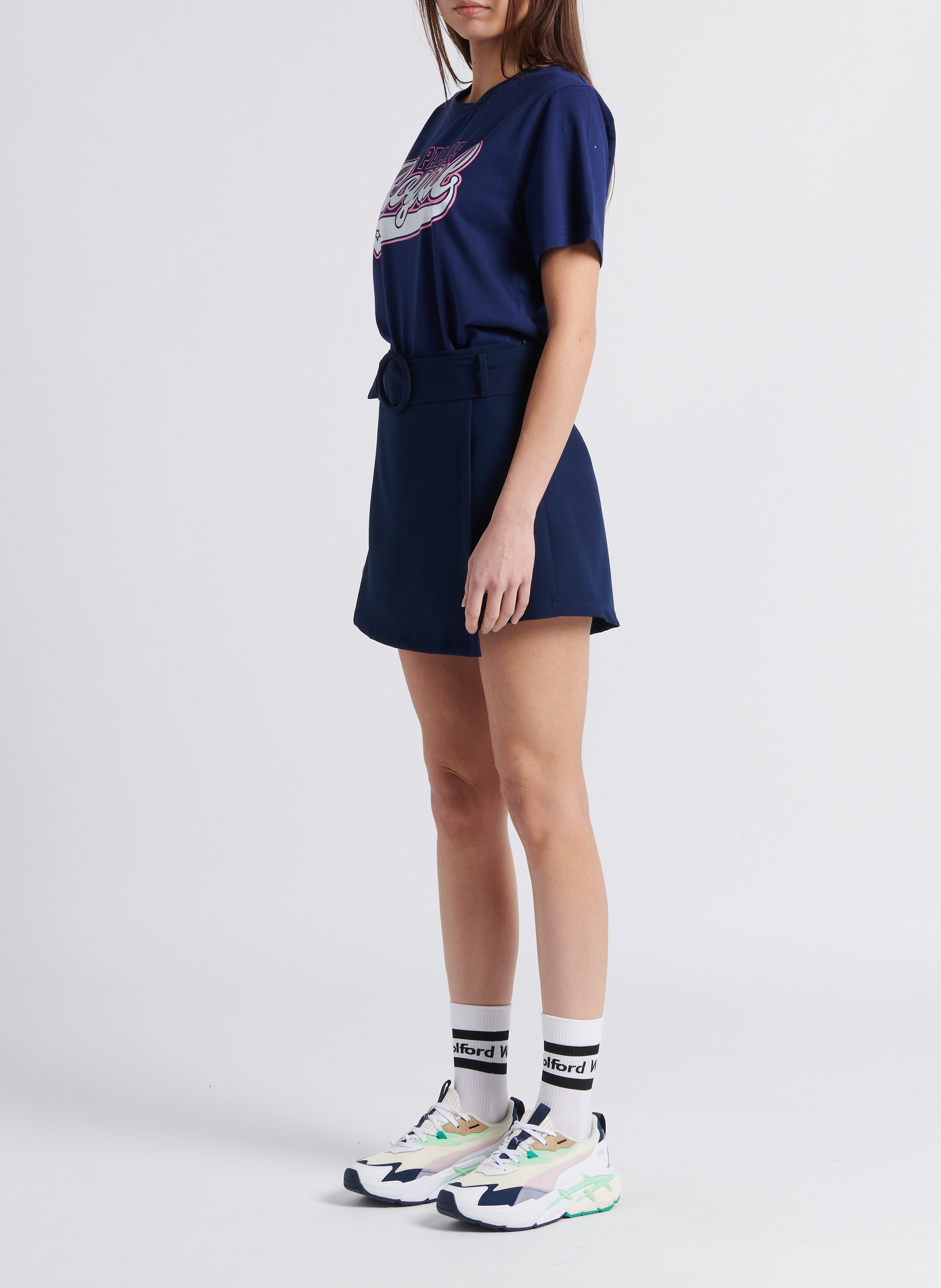 Jupe-short asymétrique LA PETITE ETOILE Bleu