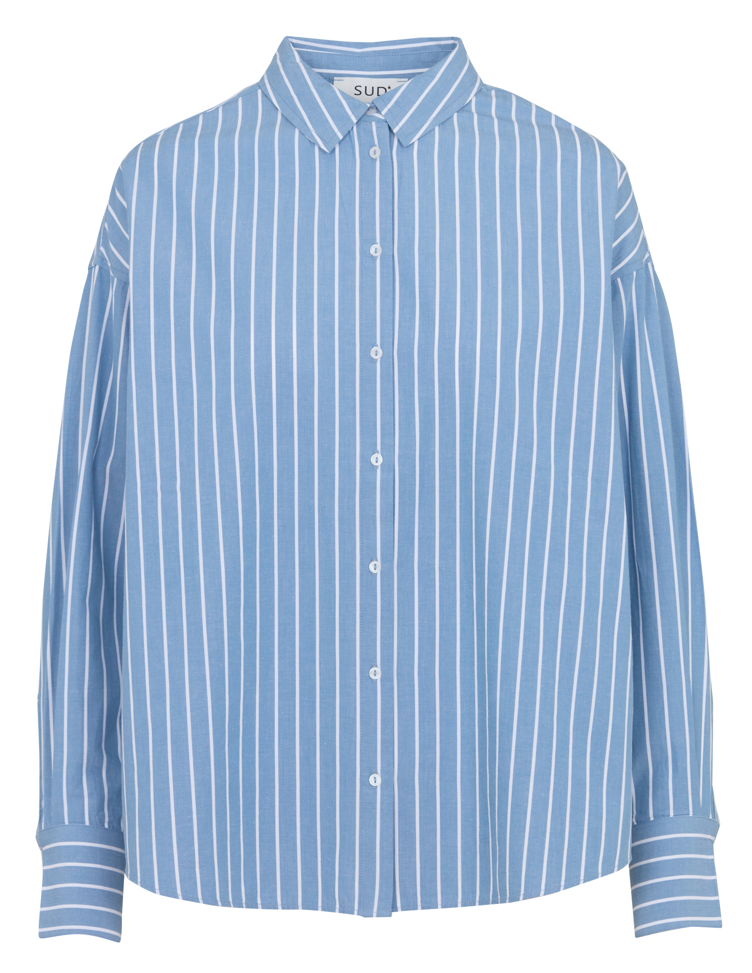Chemise oversize col classique rayée en coton SUD EXPRESS Bleu