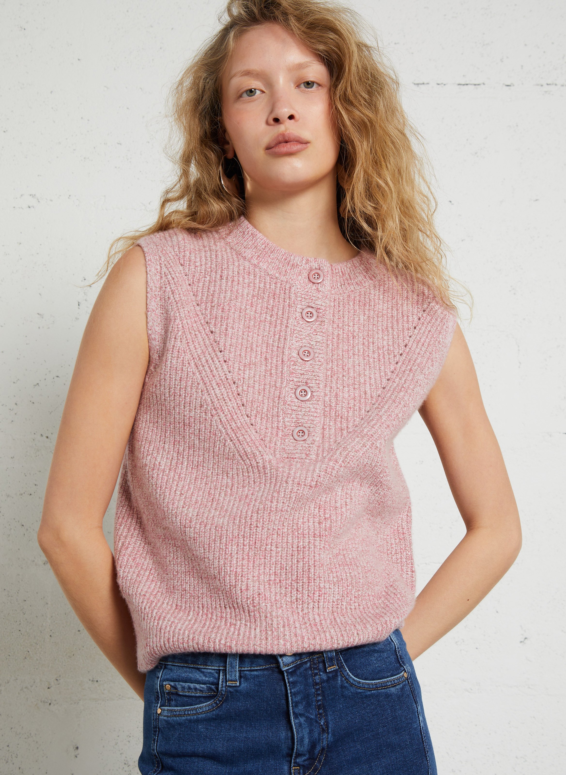Alpaca wool sweater MAISON 123 Pink