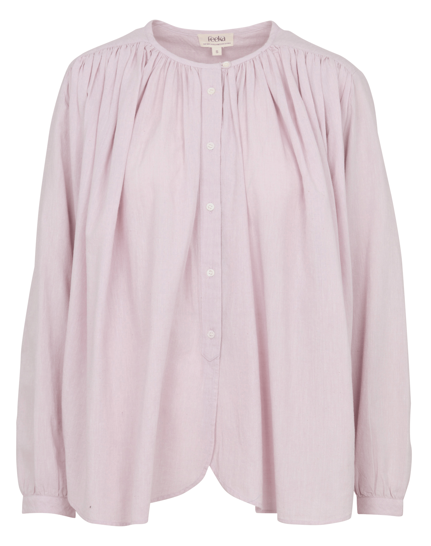 Baumwollbluse mit Rundhalsausschnitt FEEKA Violett