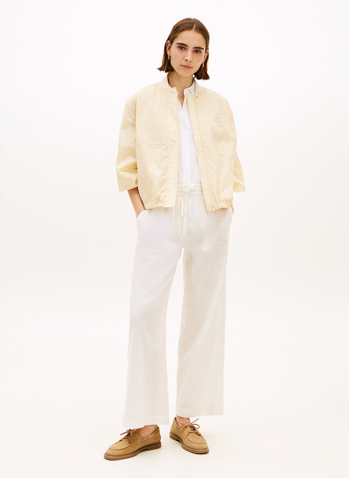 Leather loafers TOMMY HILFIGER Khaki