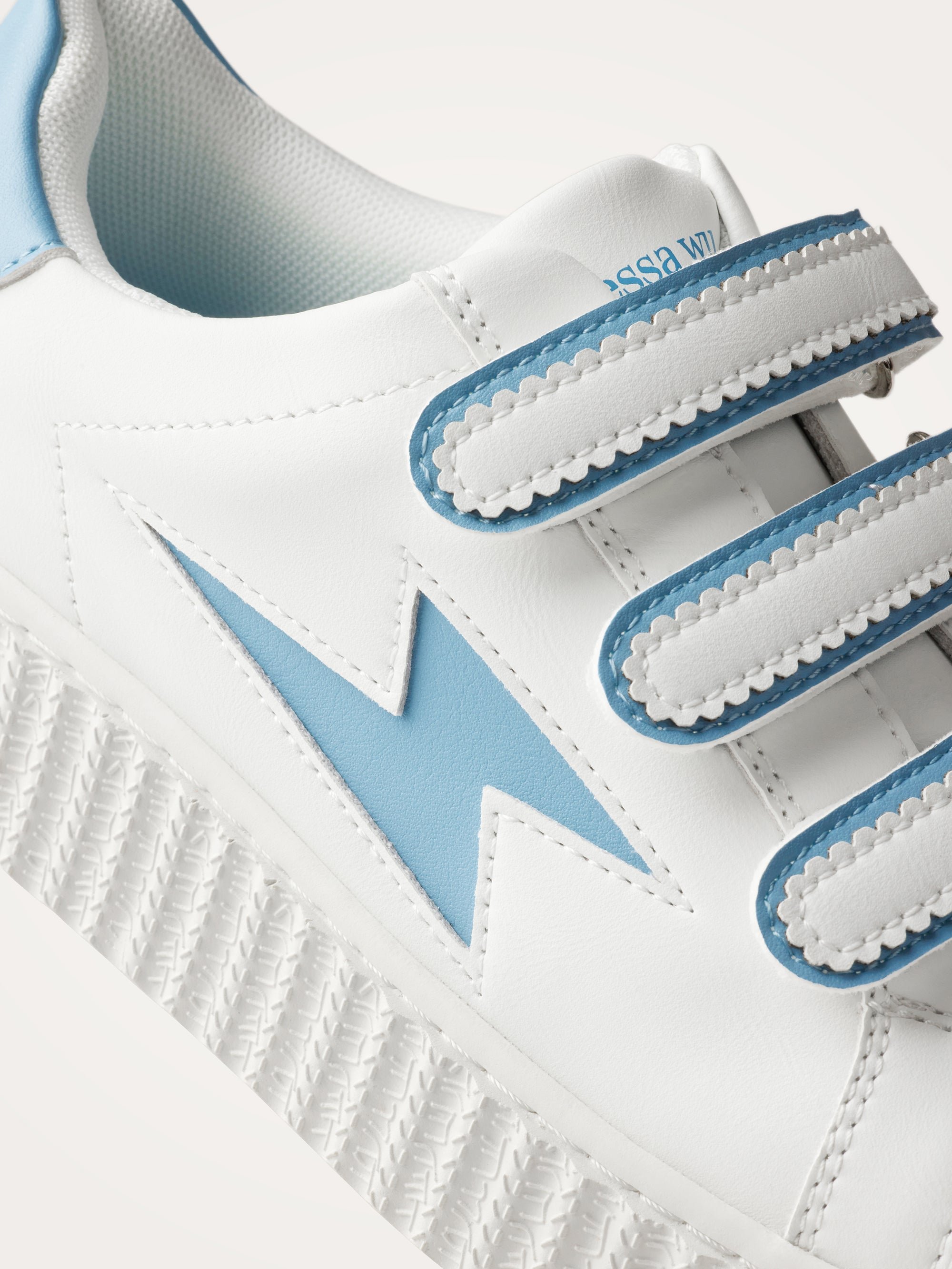 Low sneakers with scalloped Velcro straps VANESSA WU Blue