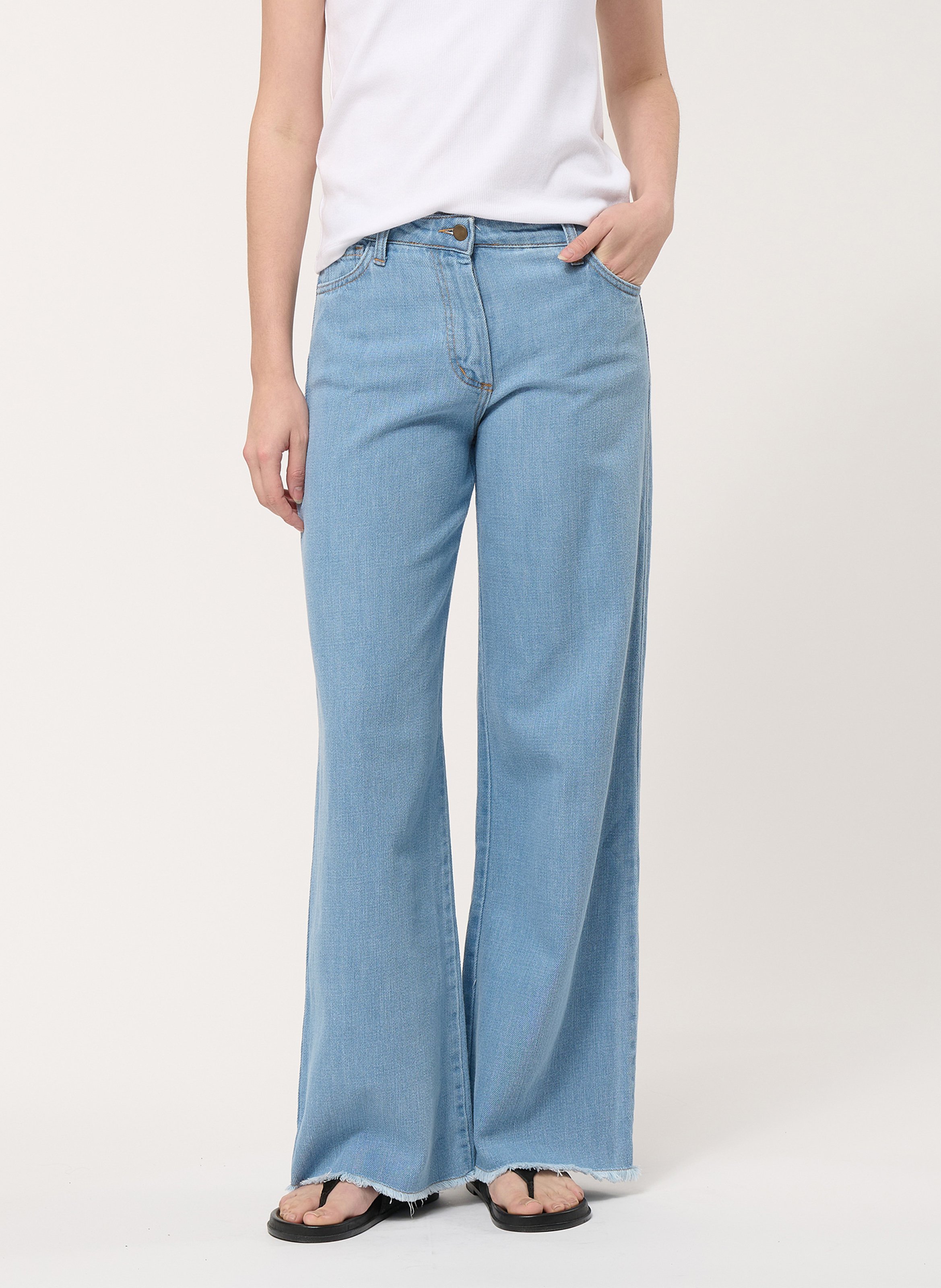 Wide-leg cotton jeans HUMILITY Blue