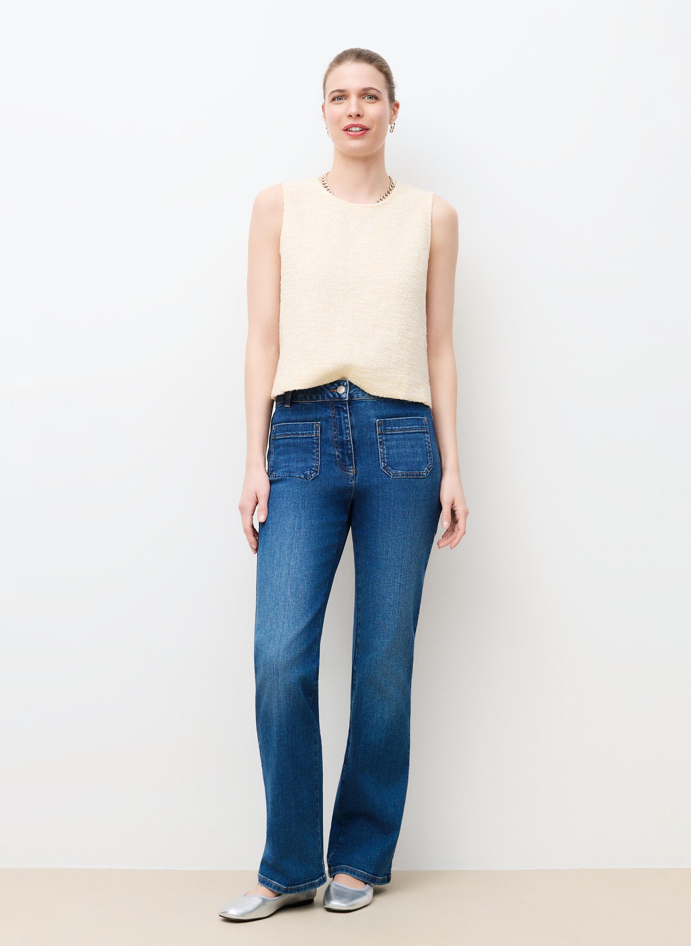 Top con cuello redondo CAROLL Amarillo