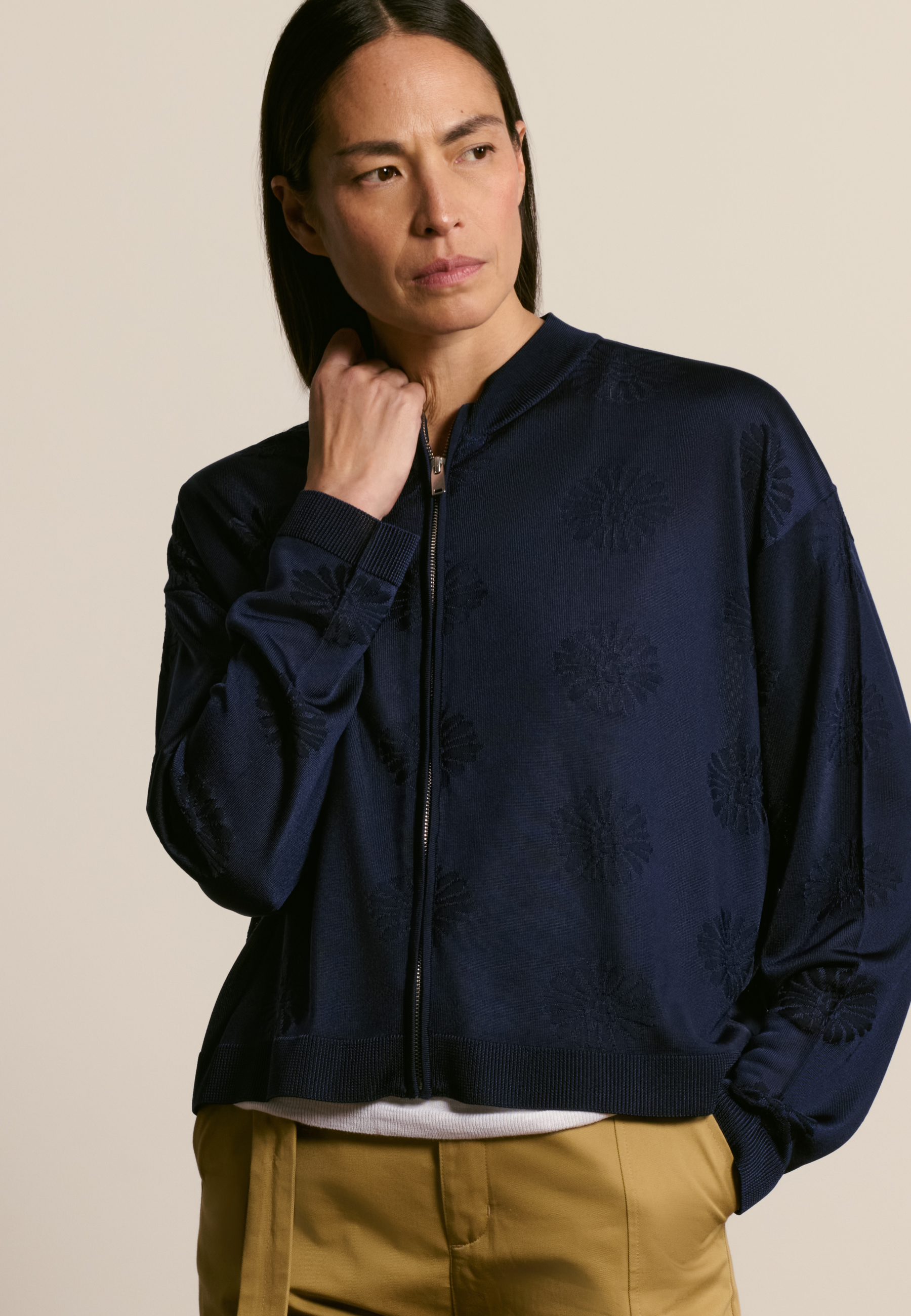 Blouson zippé en fil lumière MAISON MONTAGUT