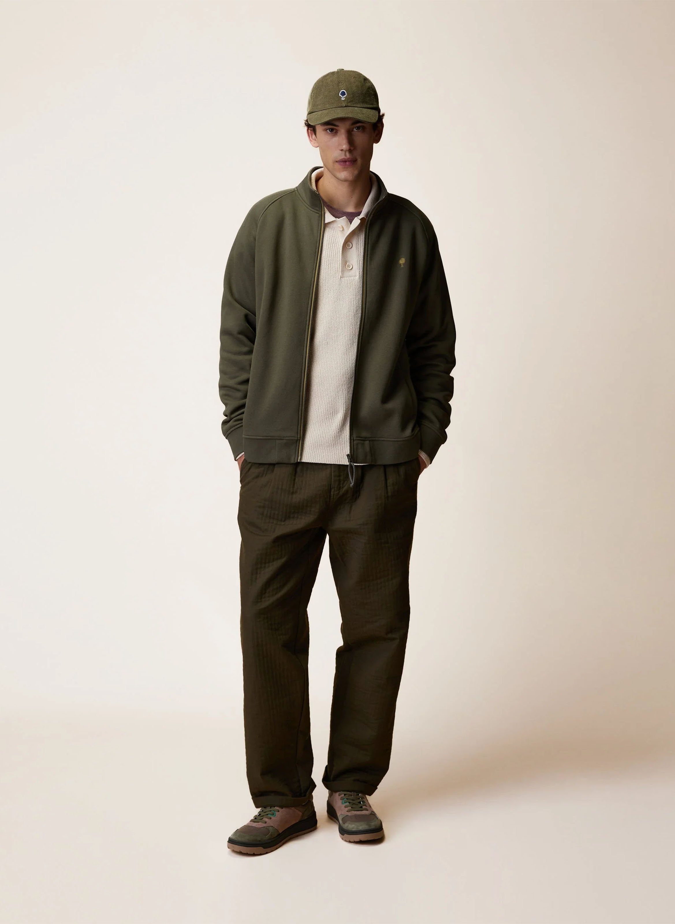 High-neck sweatshirt FAGUO Khaki