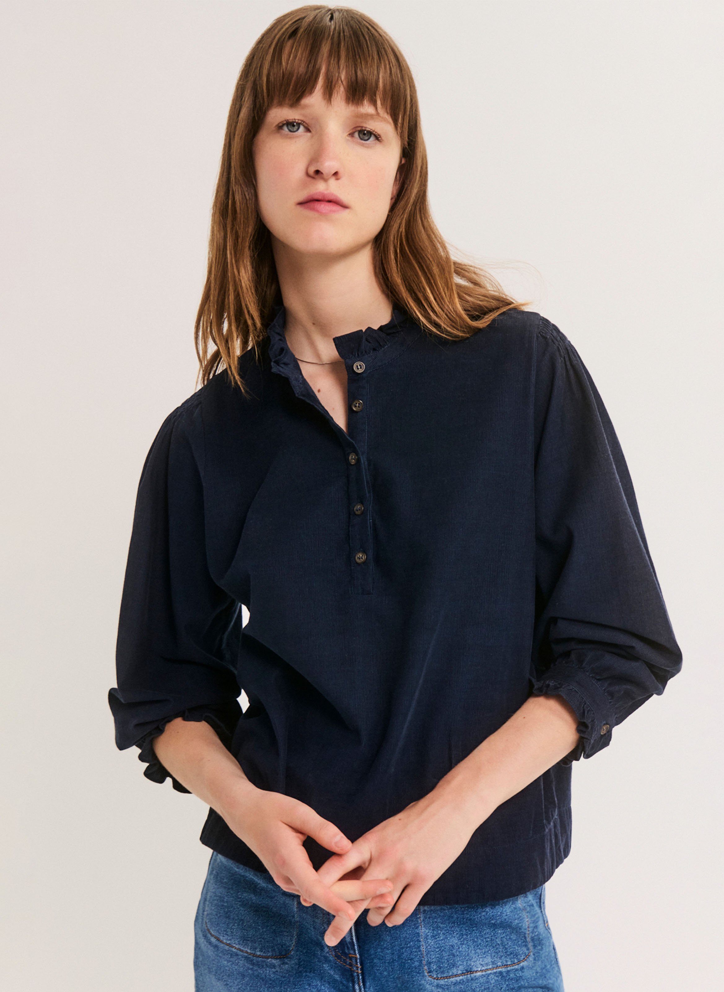 Weite Baumwollbluse PABLO