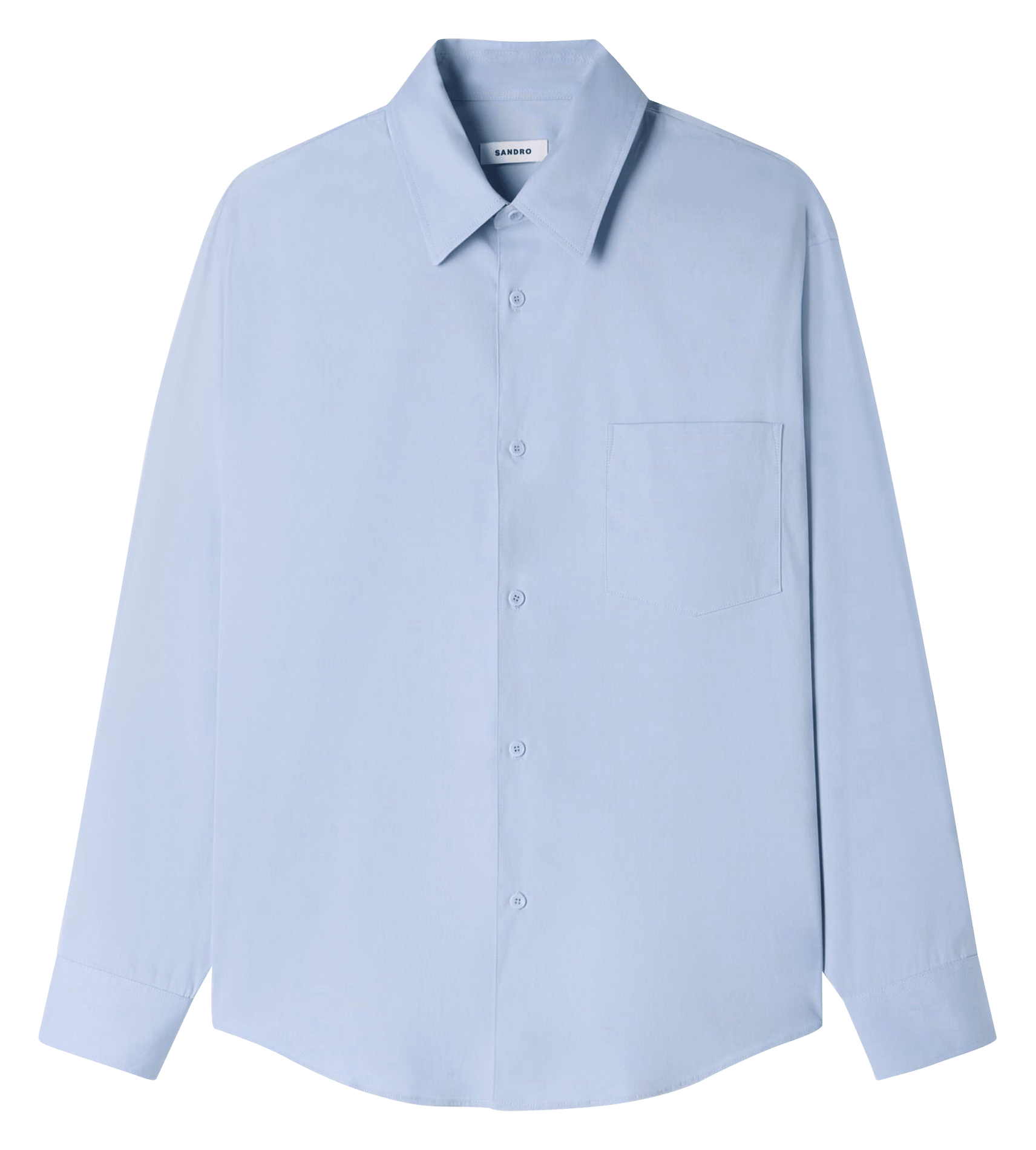 Chemise ample boutonnée unie SANDRO Bleu