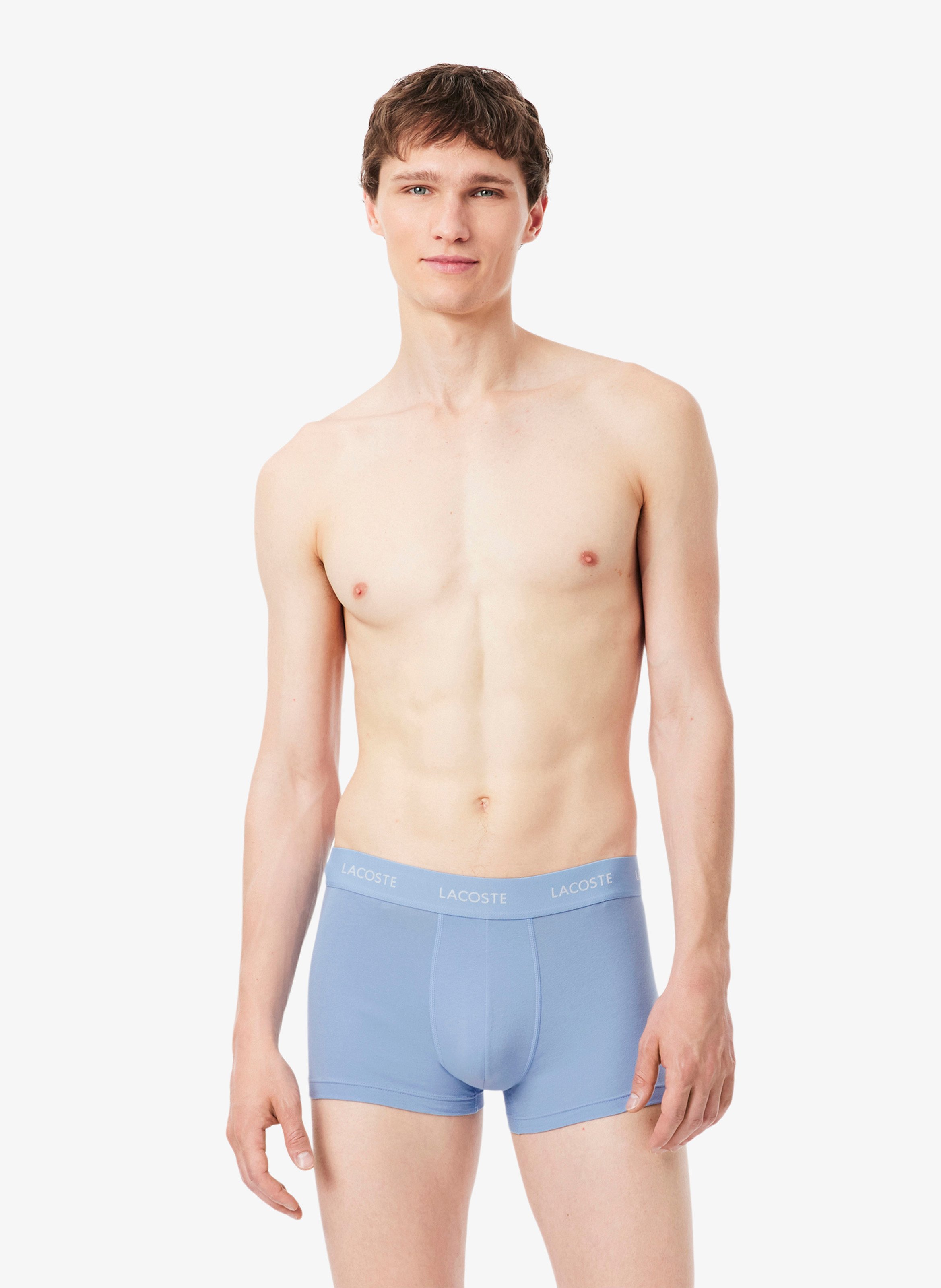 Set of 3 short boxer briefs in blended cotton LACOSTE Multicolored
