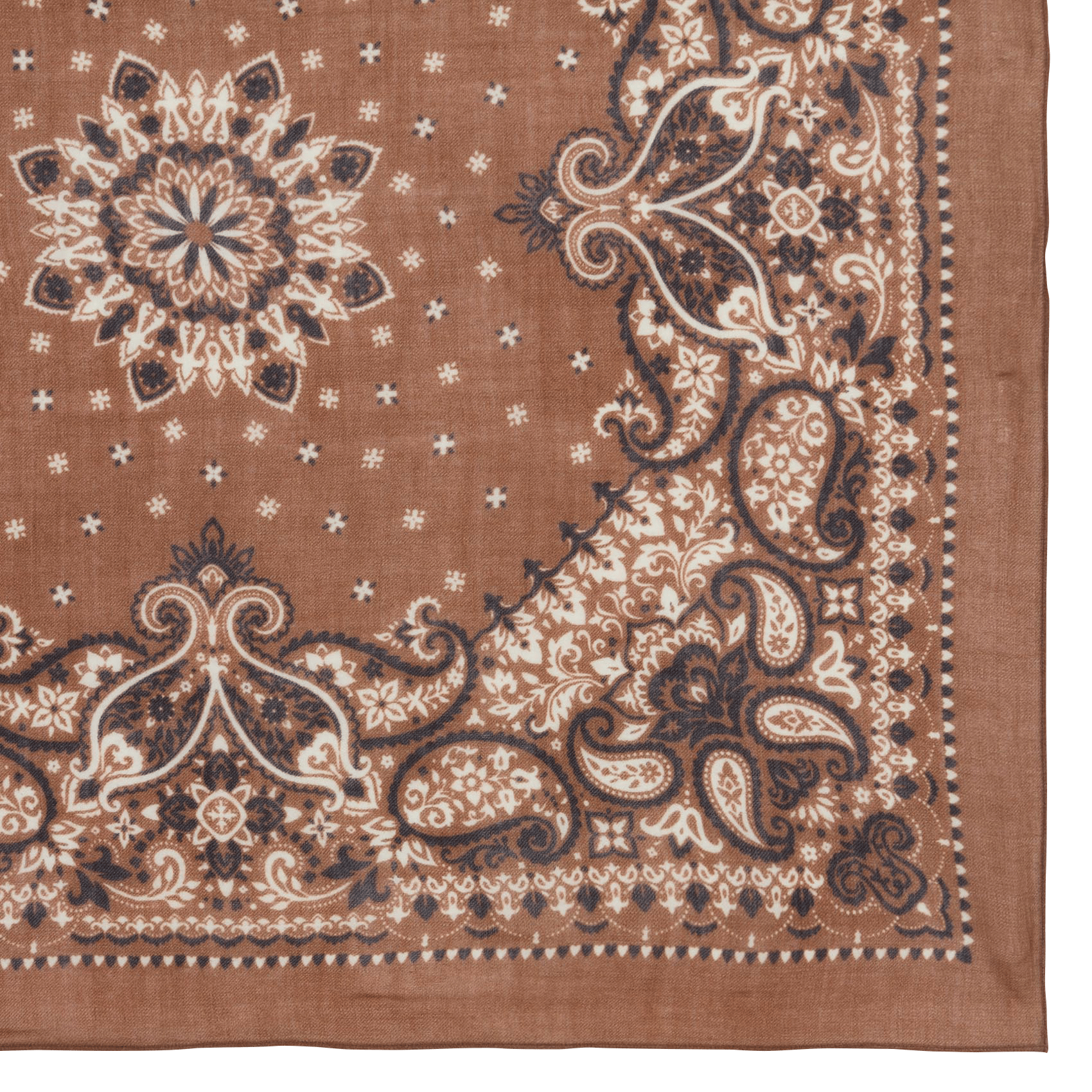 Foulard carré en laine FEEKA Marron