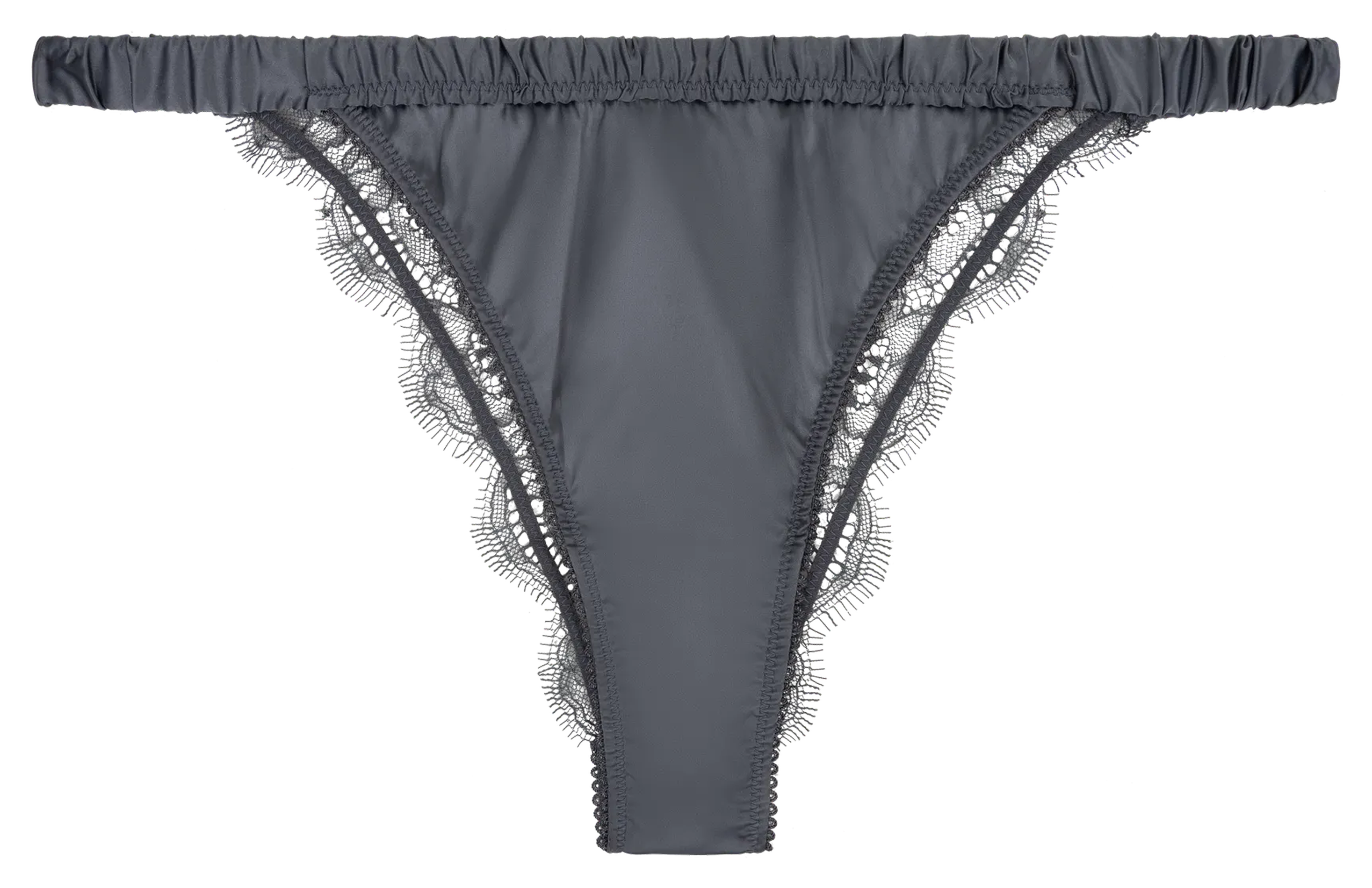 Culottes style tanga en dentelle LOVE STORIES Gris