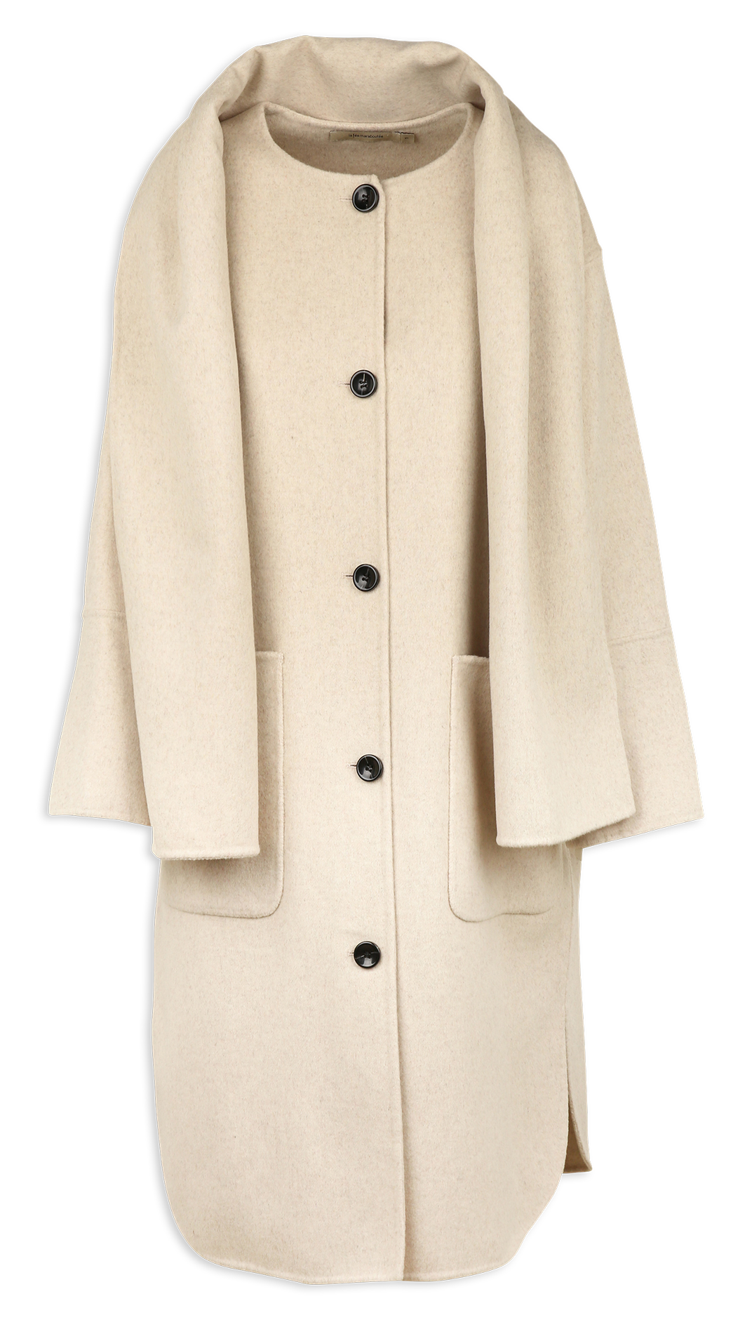 Oversized coat in recycled wool blend LA FEE MARABOUTEE White