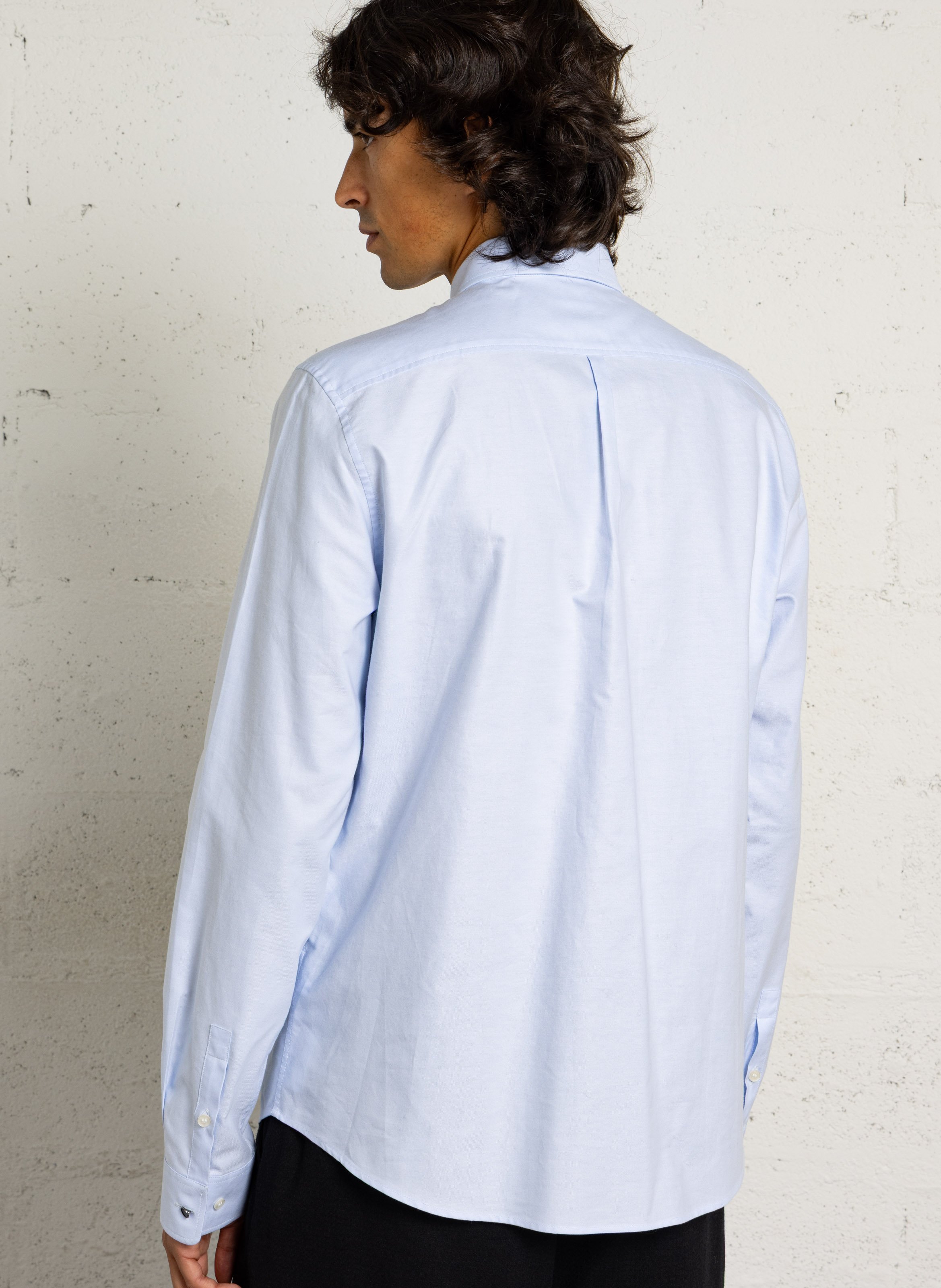 Gerade Hemdbluse mit einfarbigem amerikanischem Kragen IKKS Blau