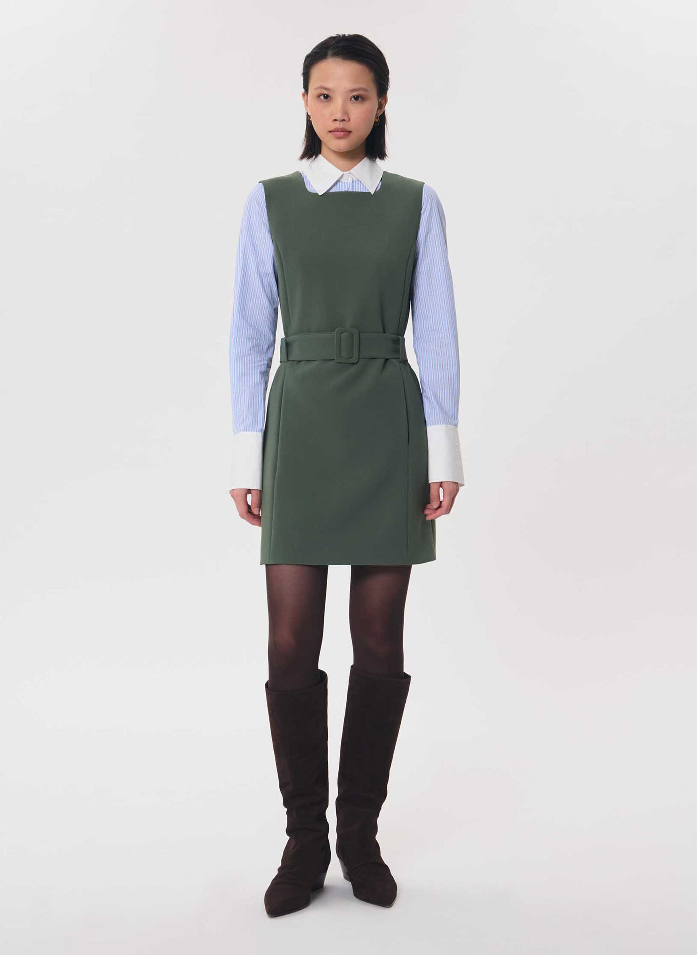 Ärmelloses Kurzkleid mit Gürtel TARA JARMON