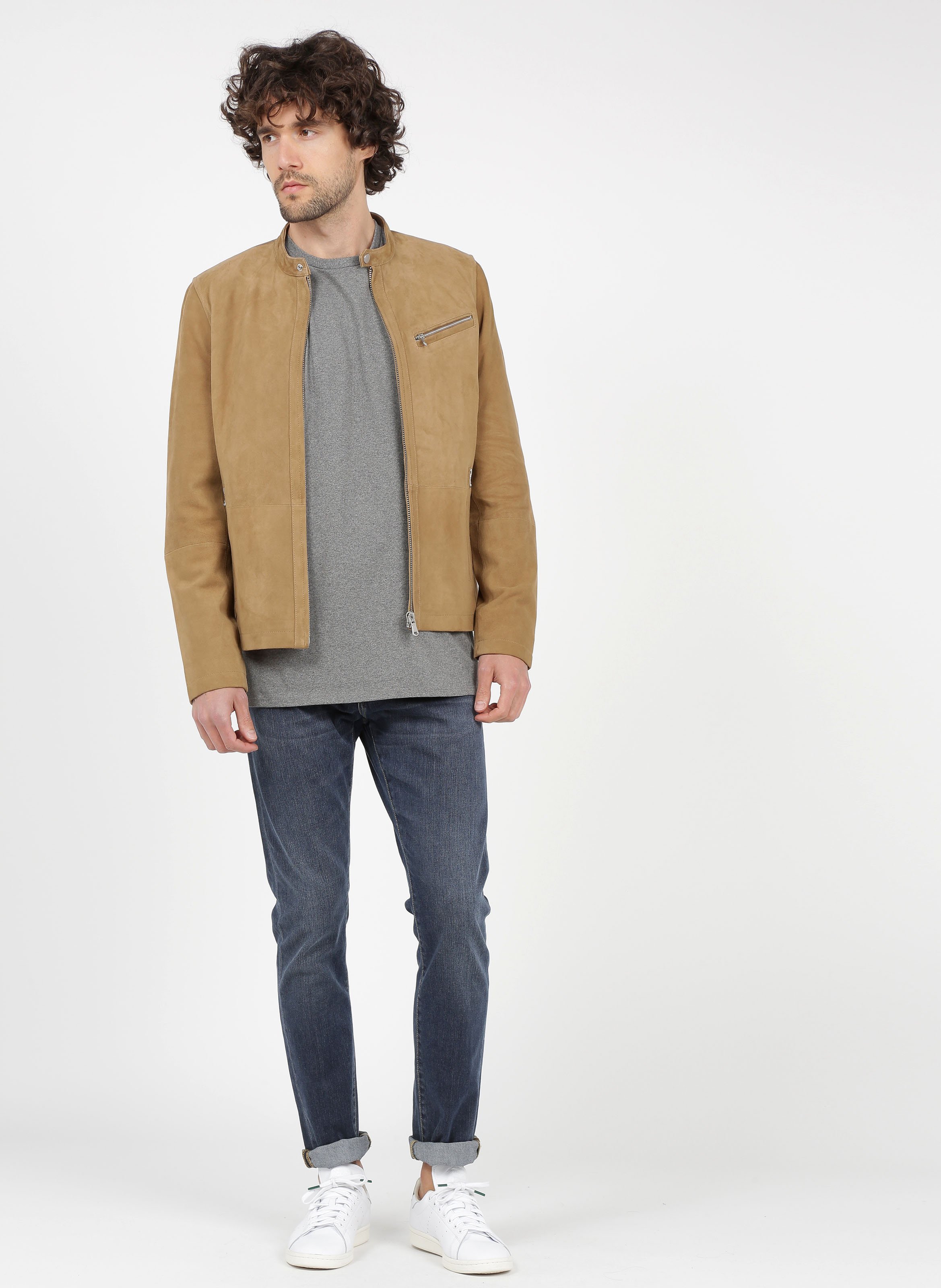 Rundhals-T-Shirt aus recyceltem Baumwoll-Mix mit Siebdruck, Regular Fit PATAGONIA Grau