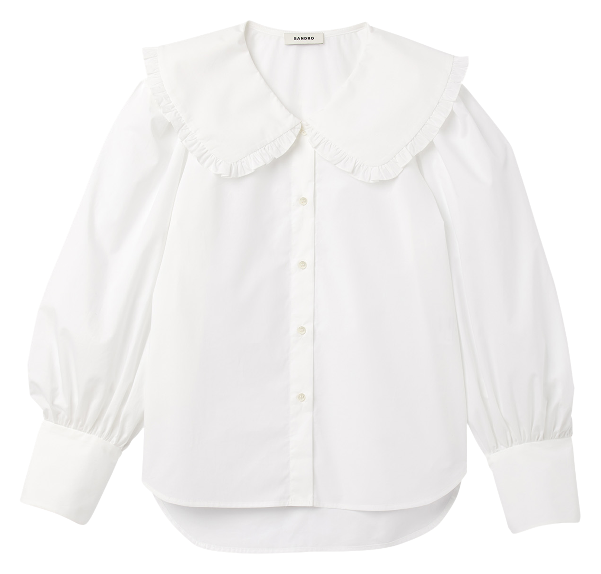 Chemise col claudine en coton  BlancSANDRO