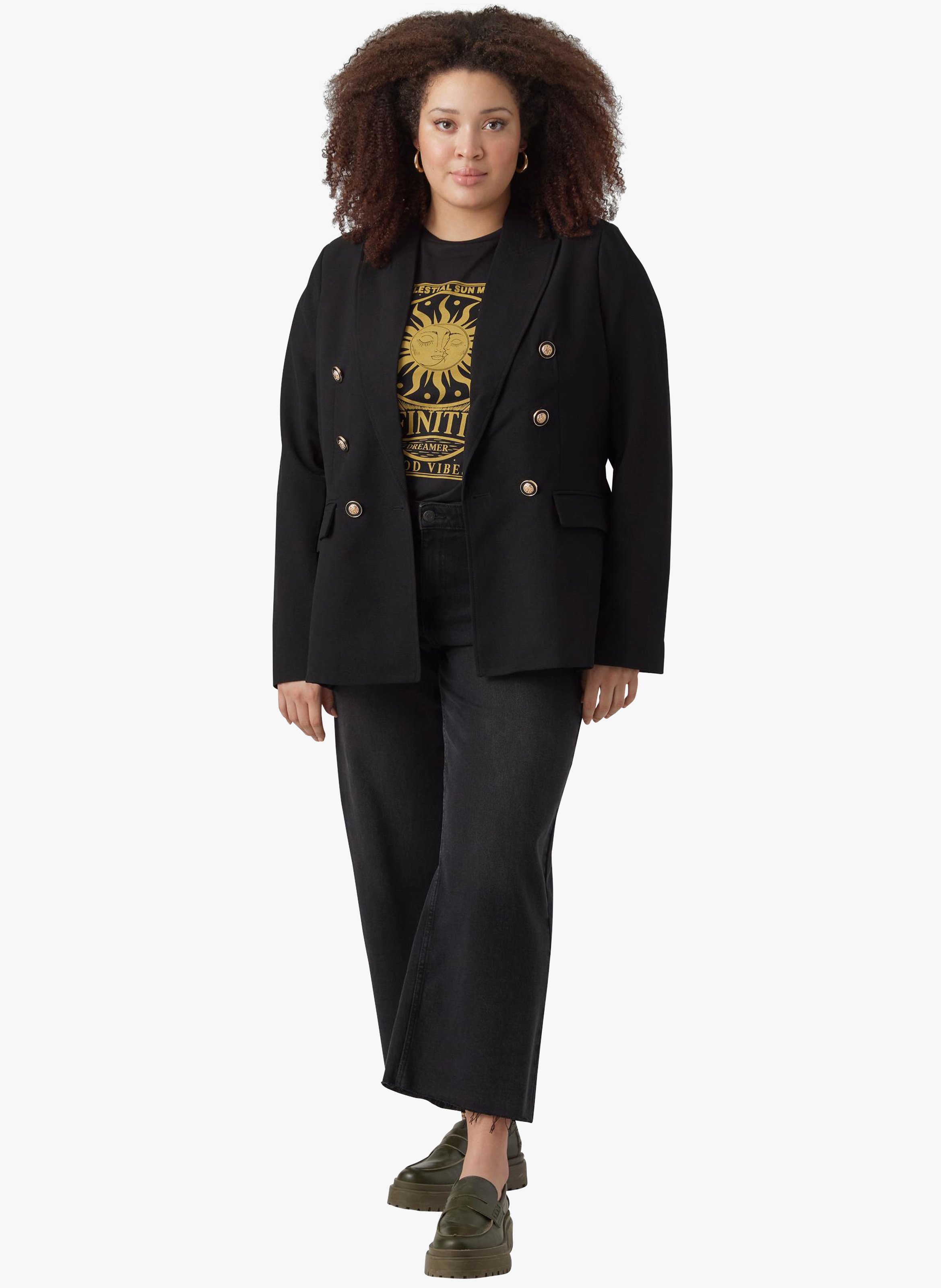 Slim-fit blazer VERO MODA CURVE Black