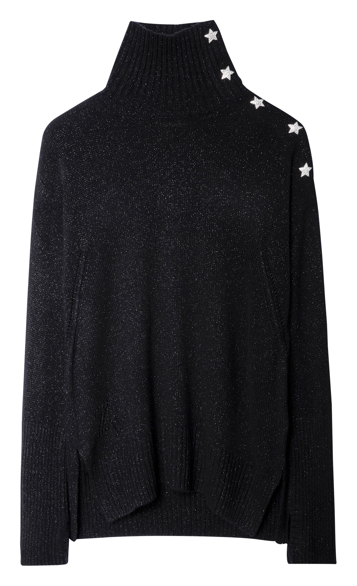 Trui van kasjmiermix met opstaande kraag ZADIG&VOLTAIRE Zwart