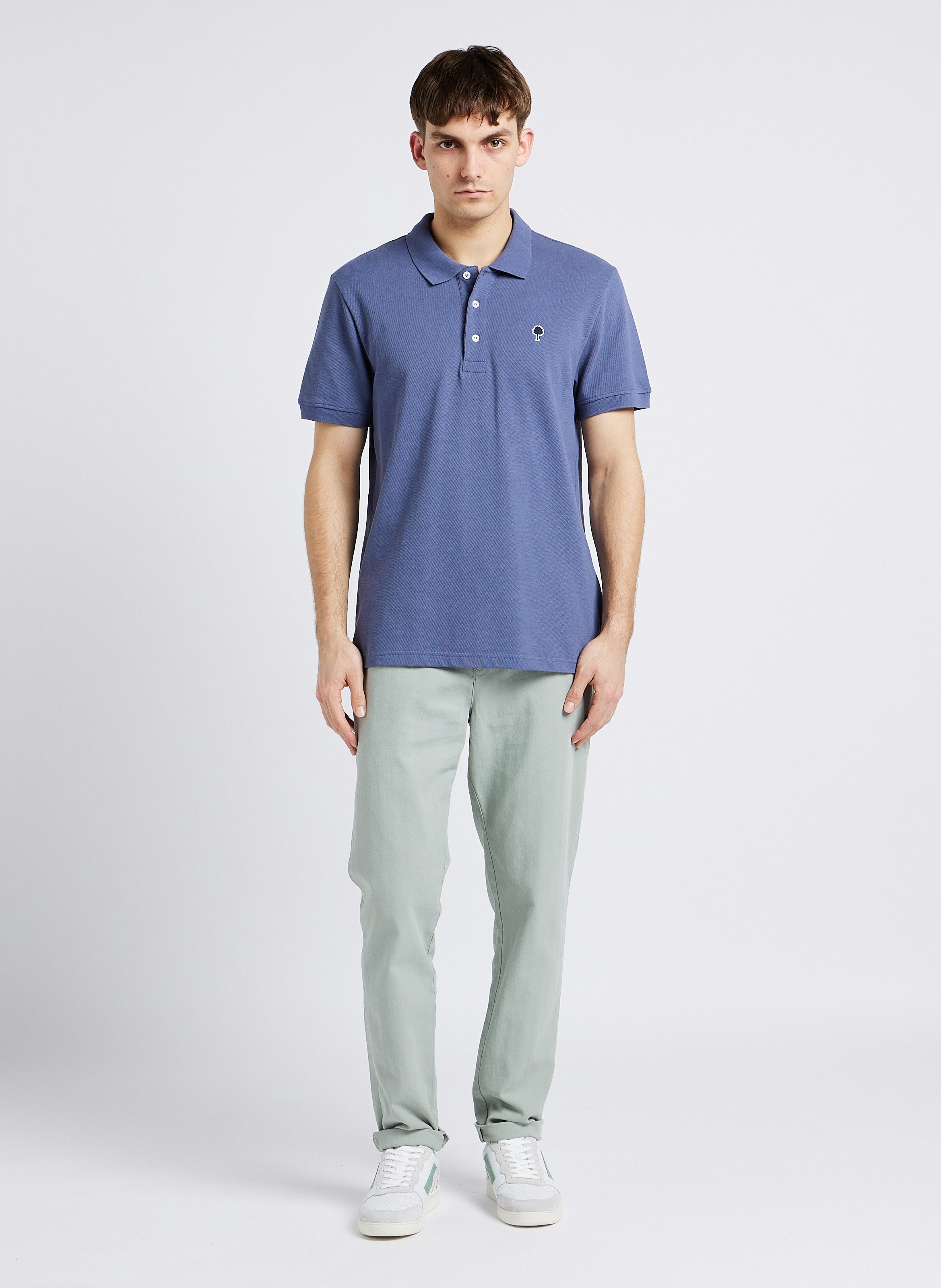 Niedrige Ledersneaker FAGUO Weiss