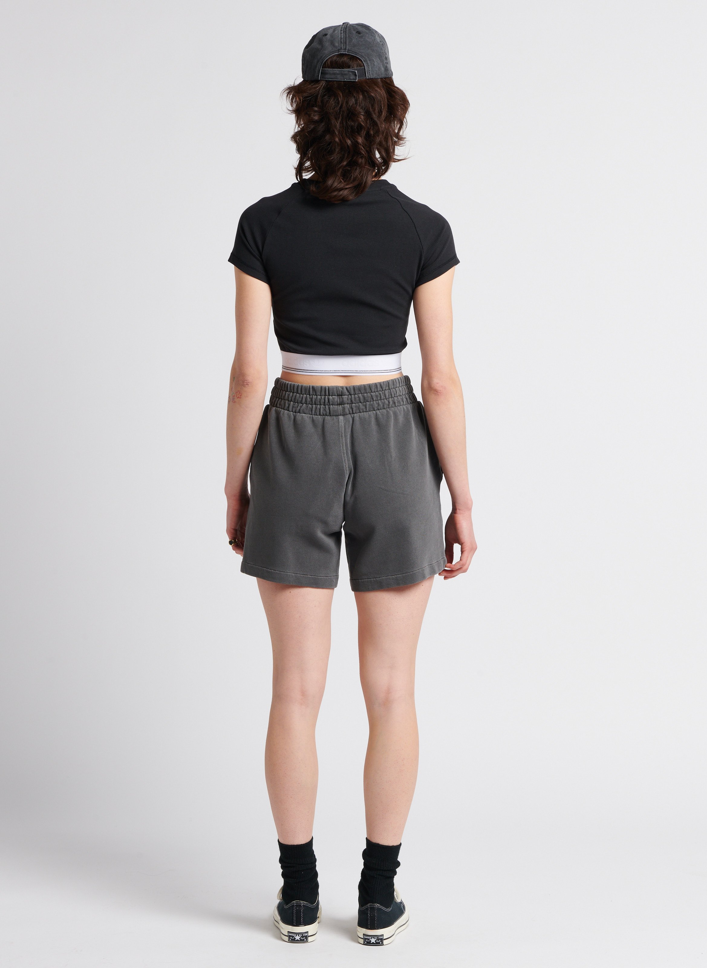 Close-fit round-neck T-shirt ADIDAS Black