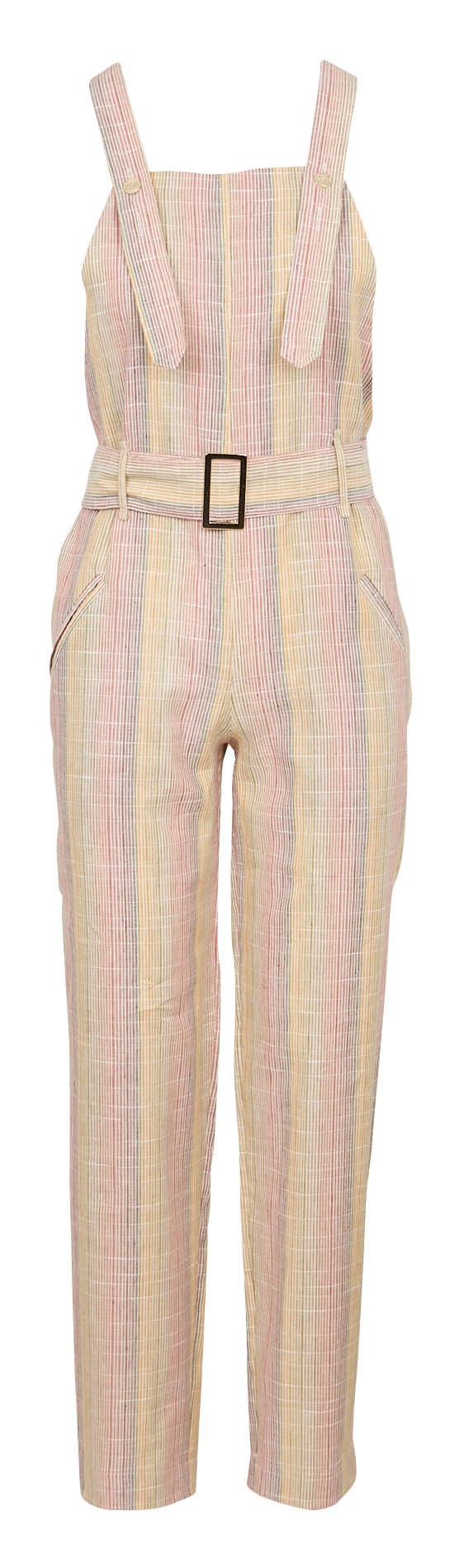 Salopette rayée en lin mélangé THE LABEL EDITION Multicolore