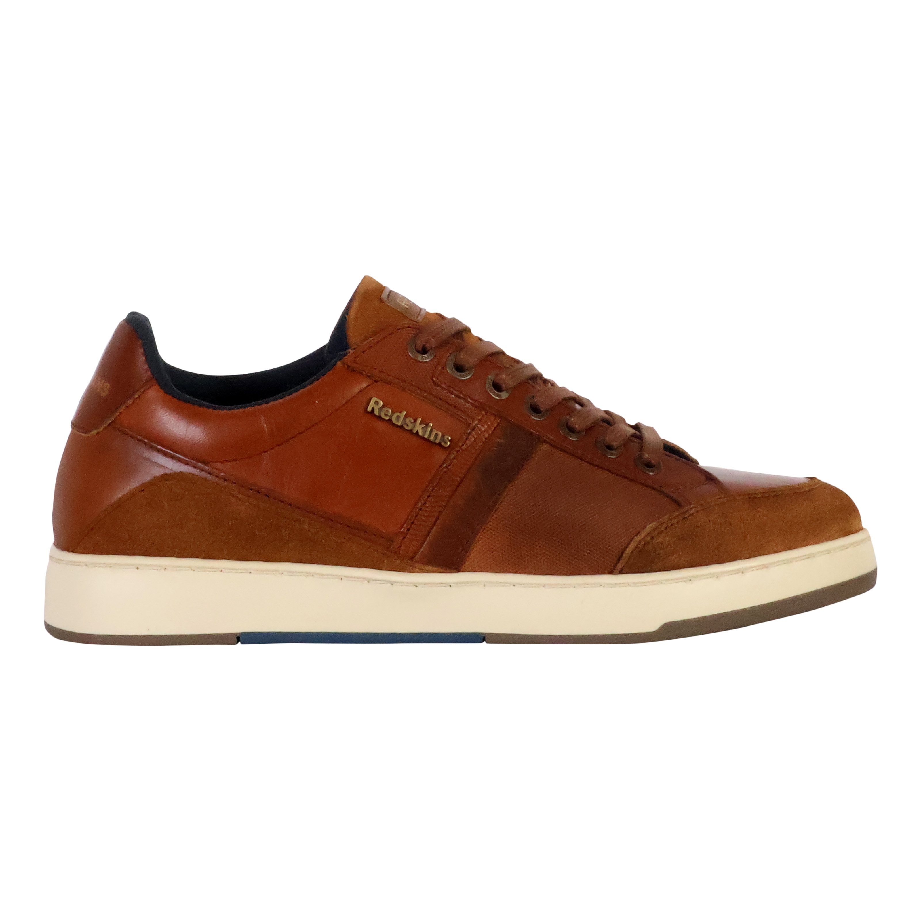 Leather basket sneaker REDSKINS Brown