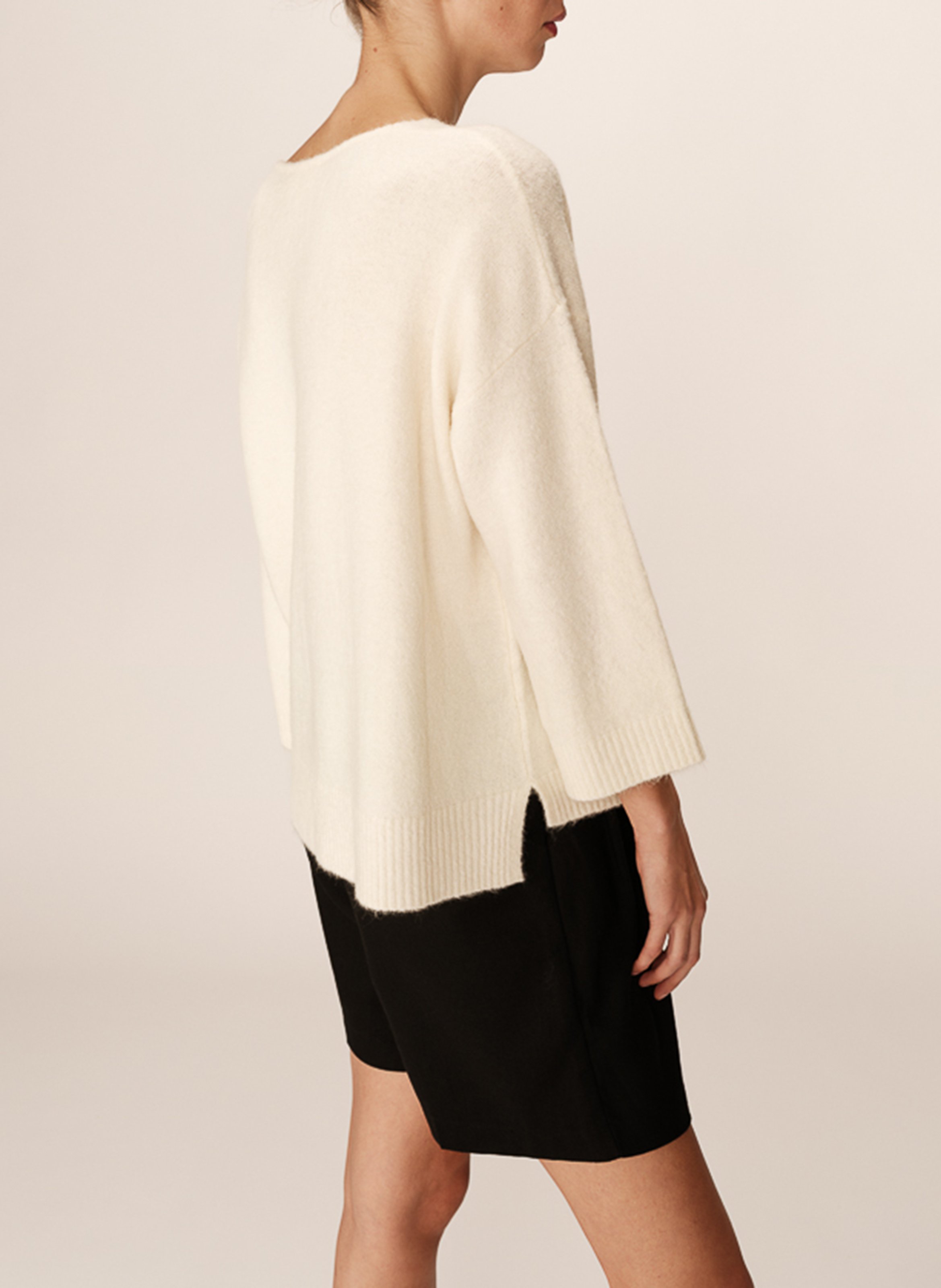 Pull oversize en maille GRACE ET MILA Blanc
