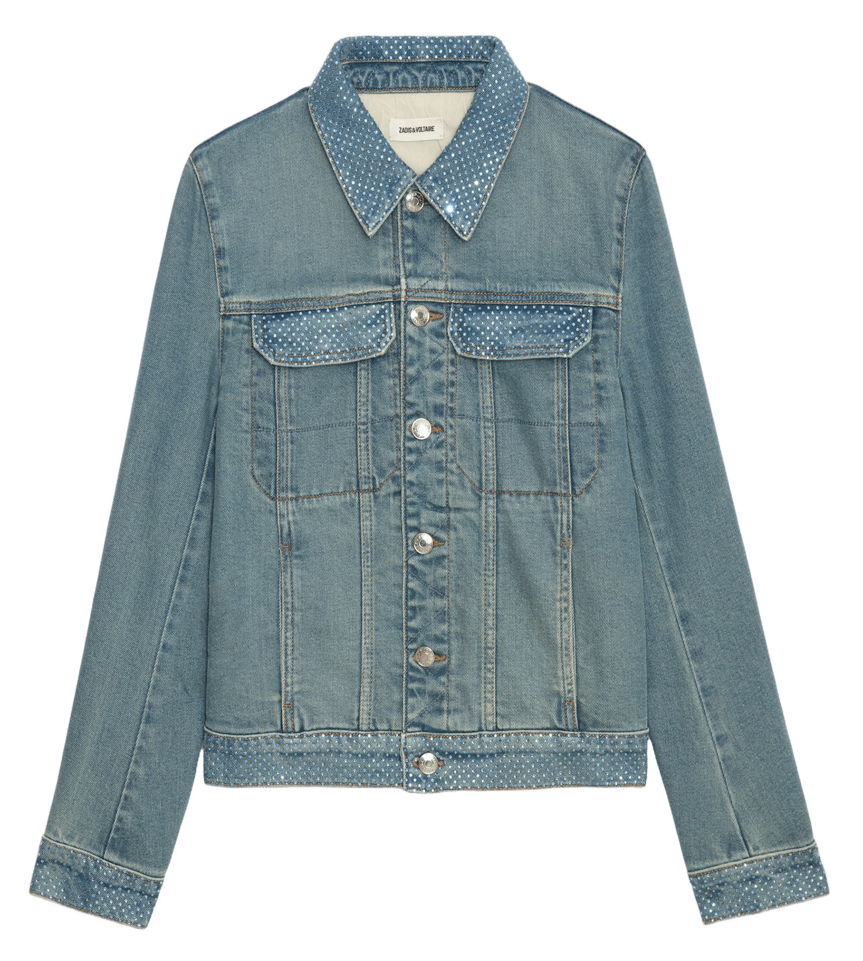 Veste col classique en coton mélangé ZADIG&VOLTAIRE Bleu