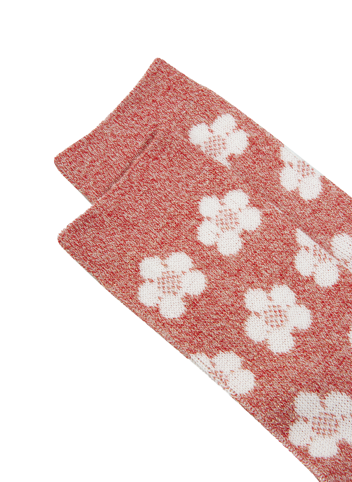 Chaussettes en coton bio mélangé imprimé ANT45 Rouge