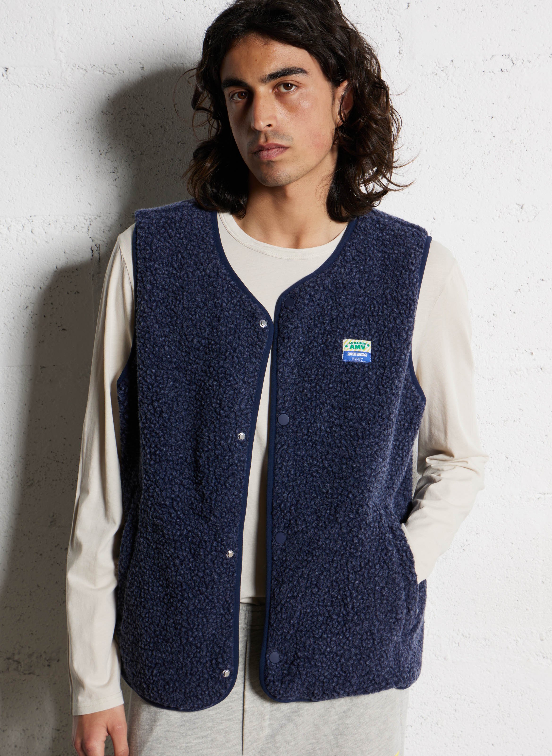 Veste col rond en sherpa  AMERICAN VINTAGE