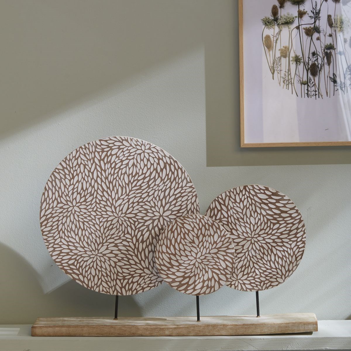 Wooden decorative object to place FACTORY Beige