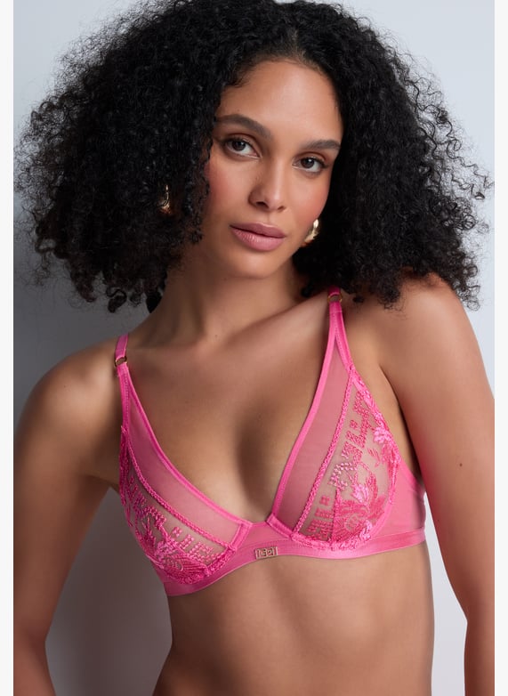 A la Folie kohl black underwired triangle bra | Pink by AUBADE A la Folie kohl black underwired triangle bra Pink